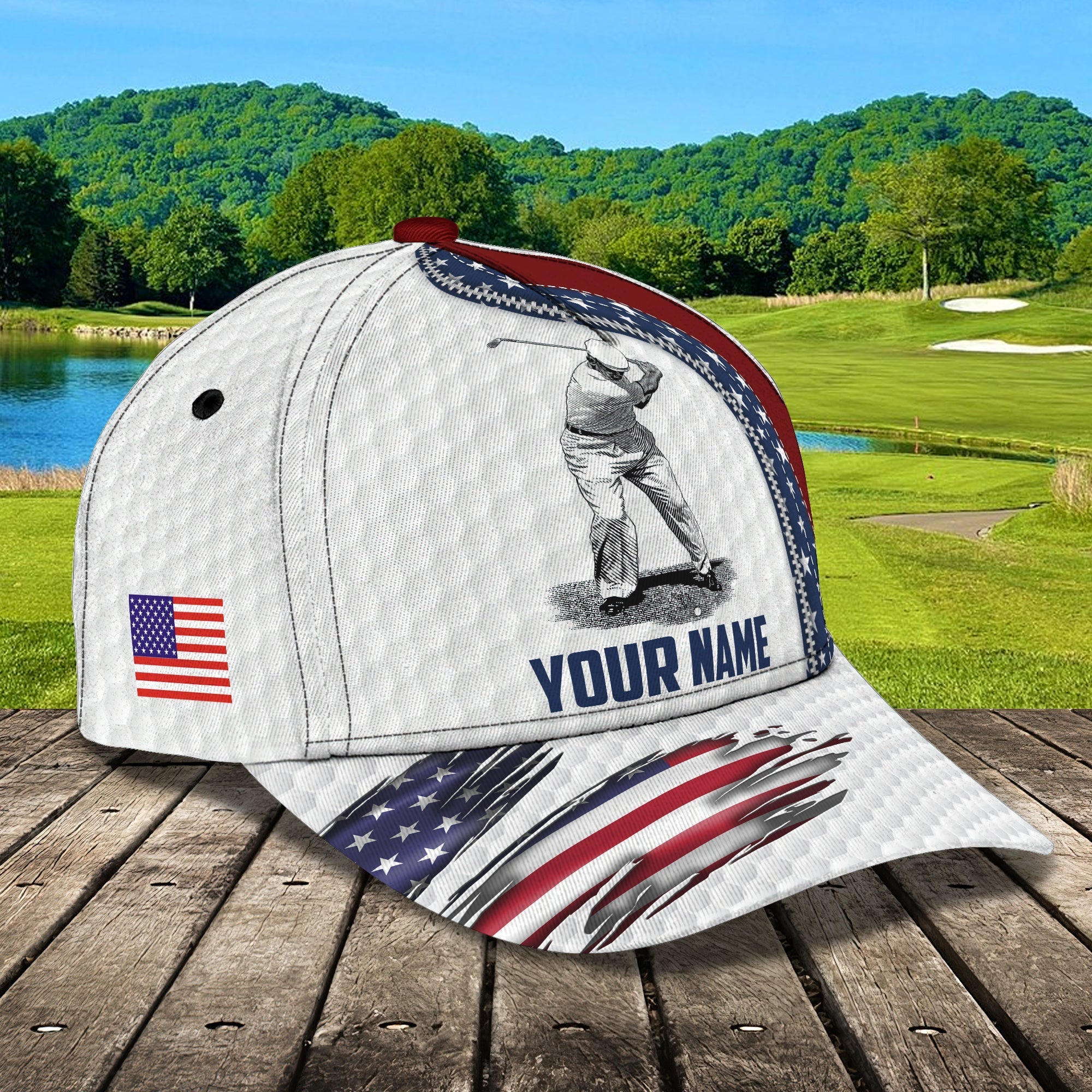 3D Classic Cap Golf Personalized Name Cap Trucker Hats Custom Hats Gifts For Men & Women