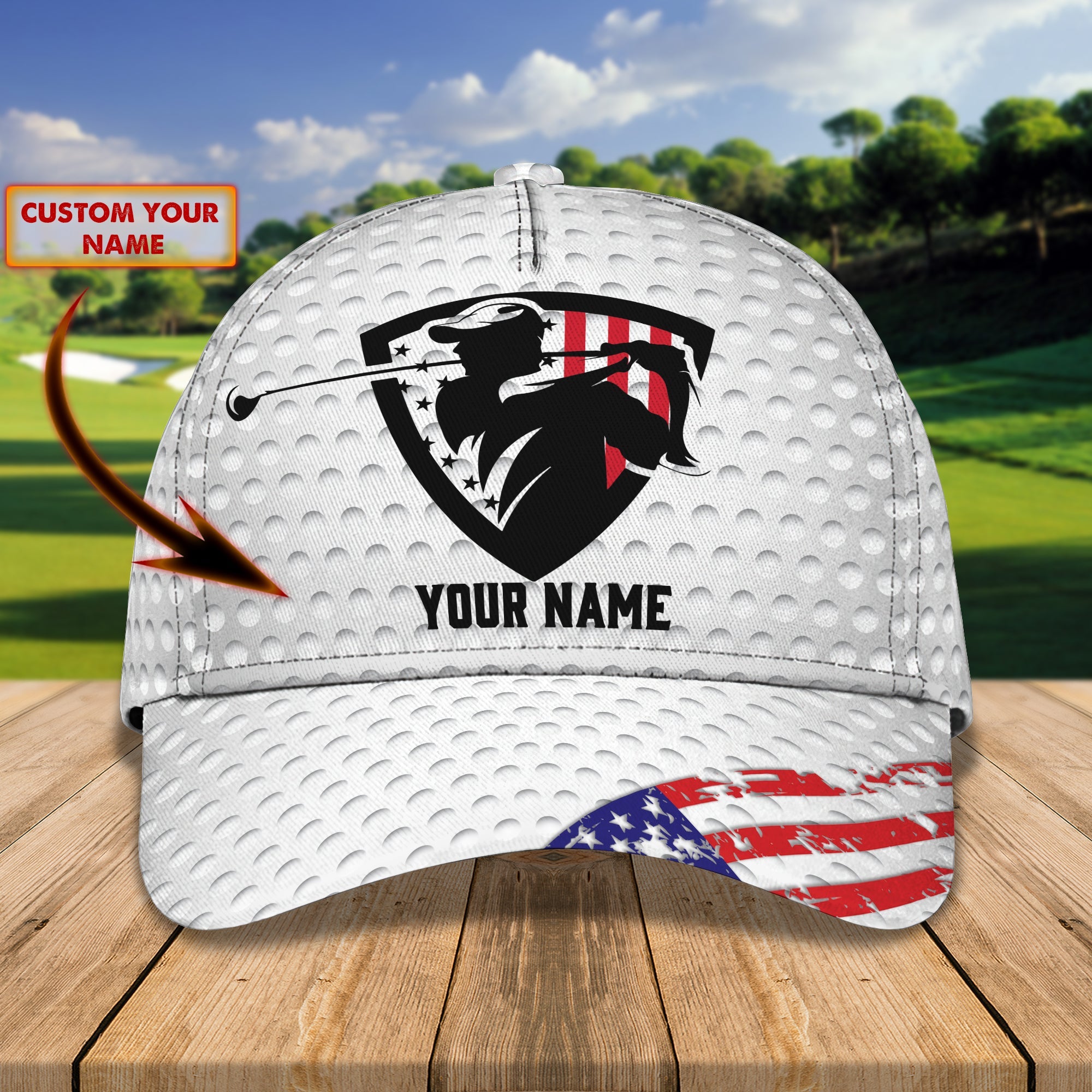 3D Classic Cap Golf Personalized Name Cap 80 Trucker Hats Custom Hats Gifts For Men & Women