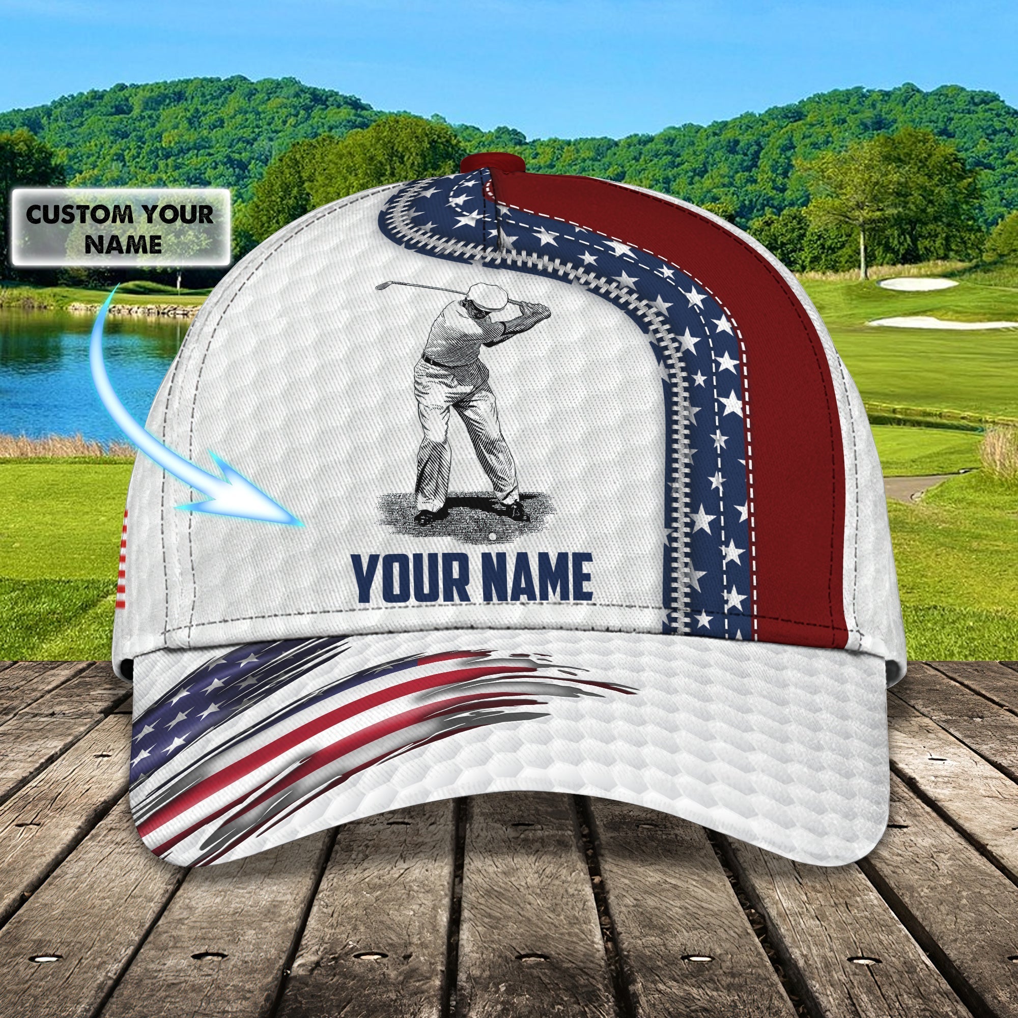 3D Classic Cap Golf Personalized Name Cap Trucker Hats Custom Hats Gifts For Men & Women
