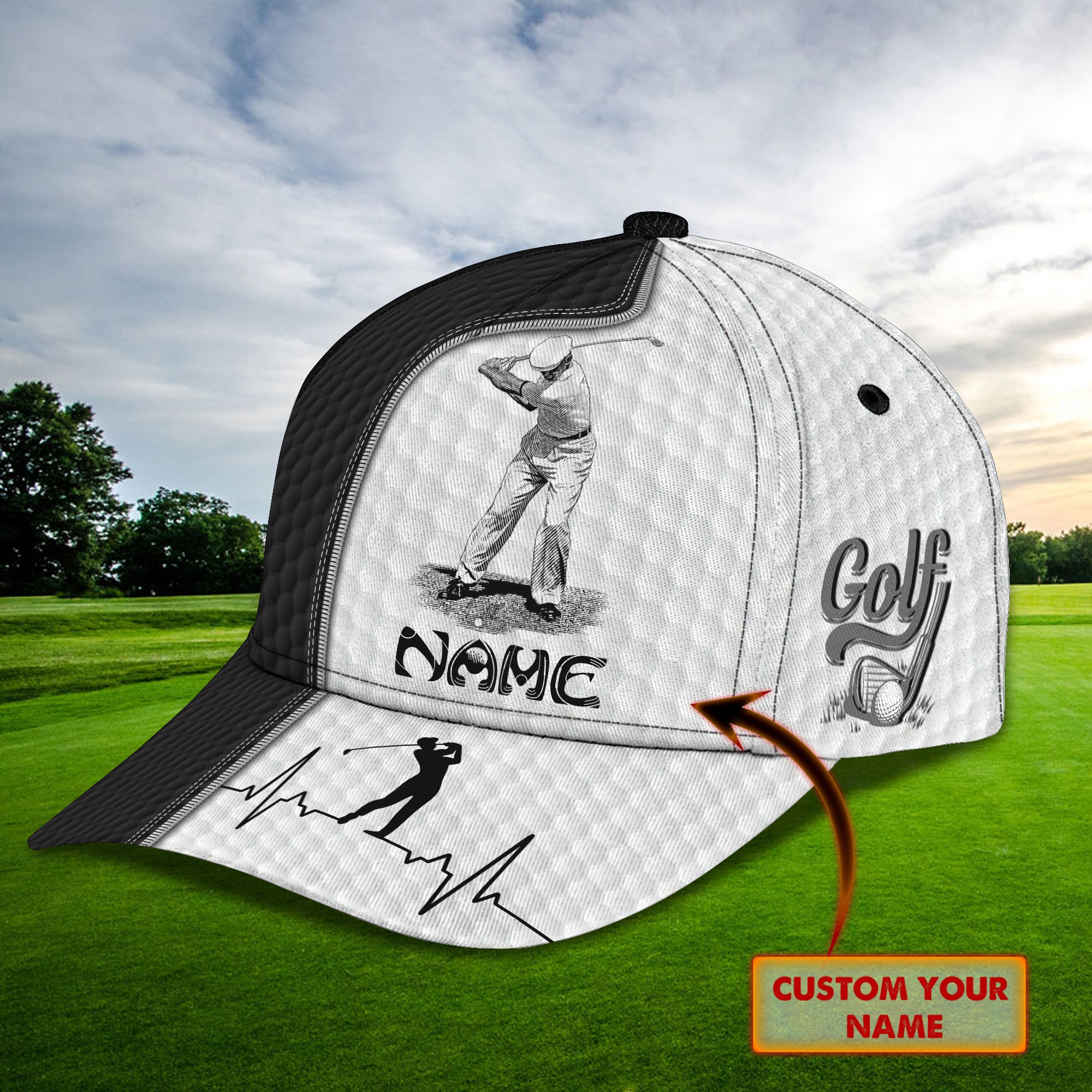 3D Classic Cap Golf177 Trucker Hats Custom Hats Gifts For Men & Women