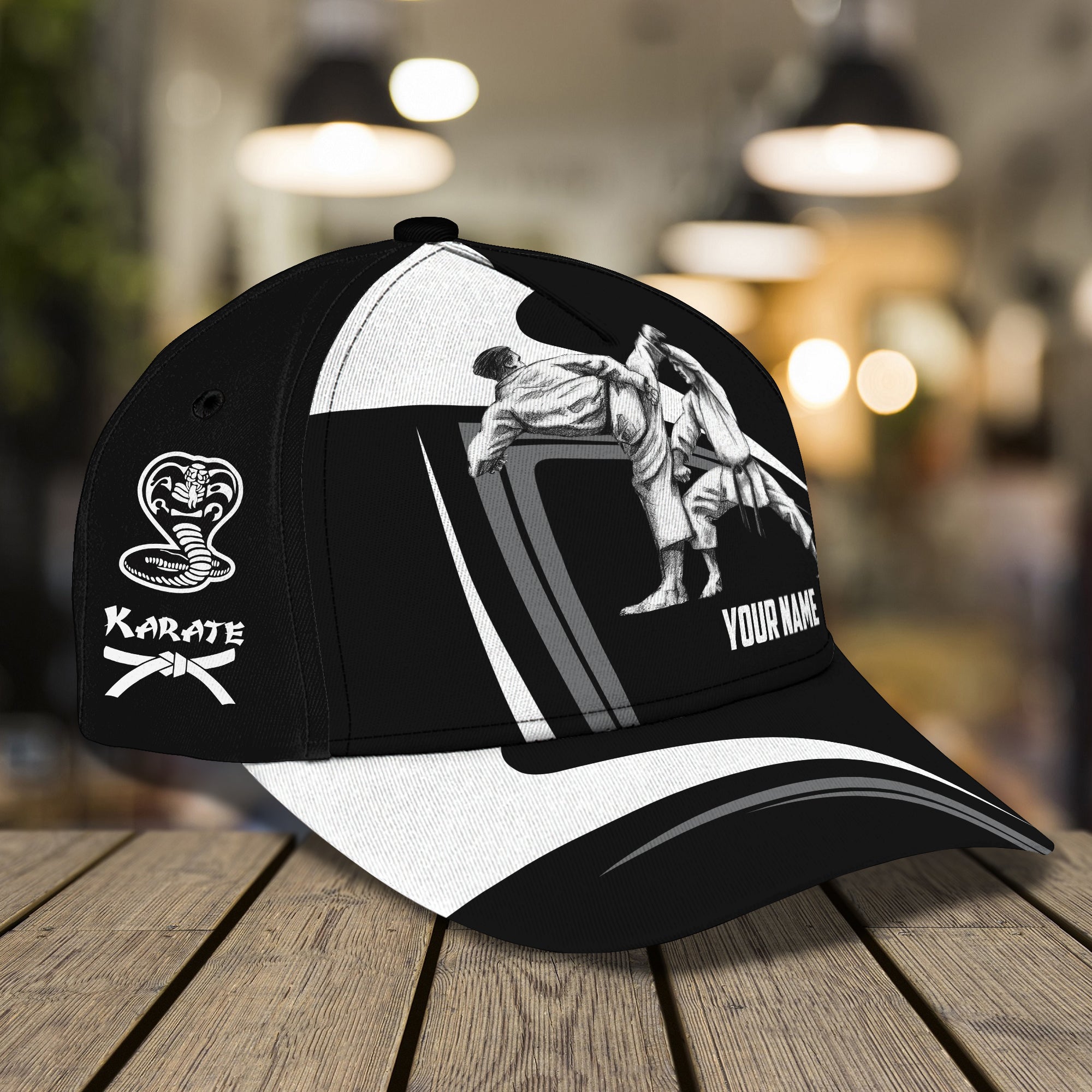 3D Classic Cap Karate Personalized Name Cap 01 Trucker Hats Custom Hats Gifts For Men & Women