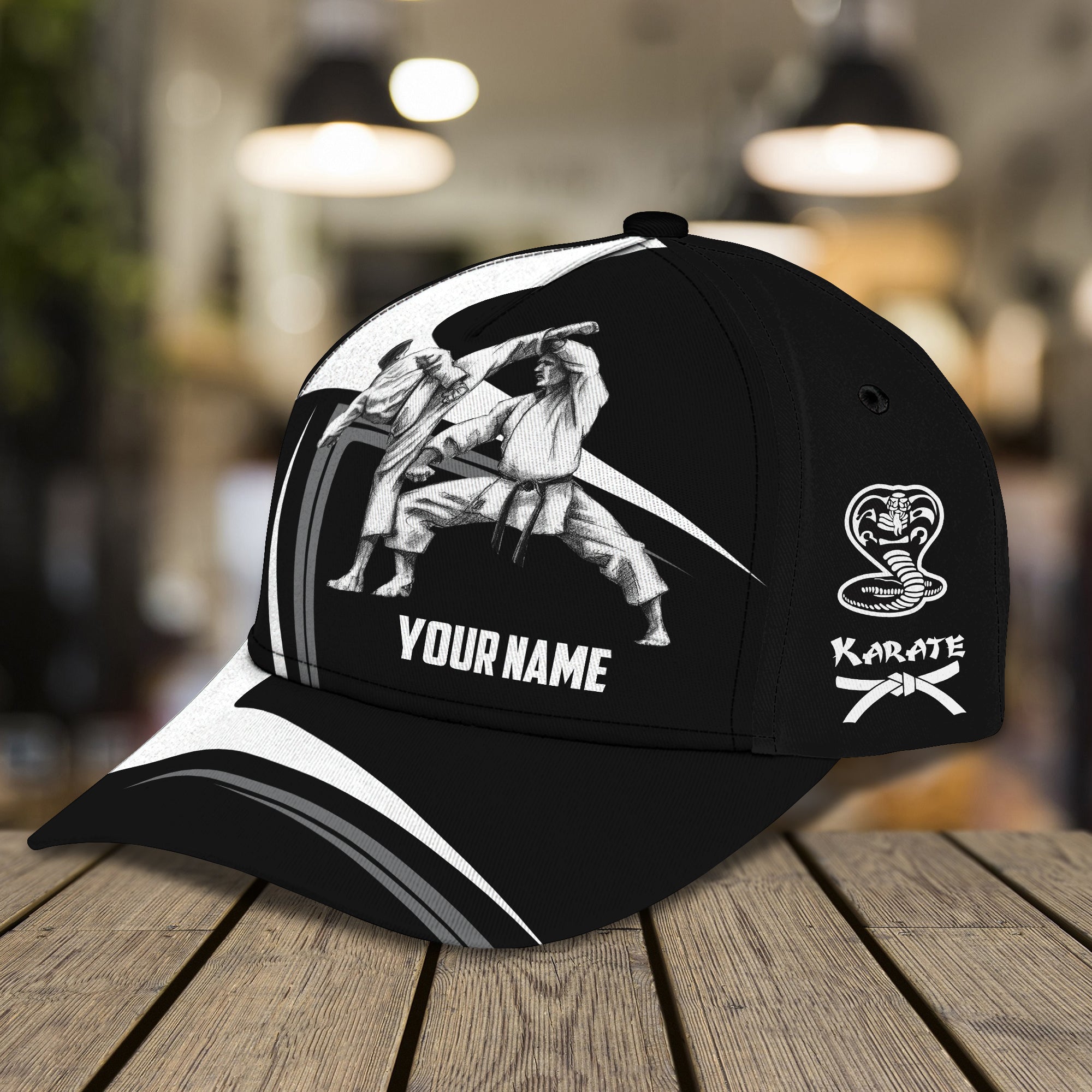 3D Classic Cap Karate Personalized Name Cap 01 Trucker Hats Custom Hats Gifts For Men & Women
