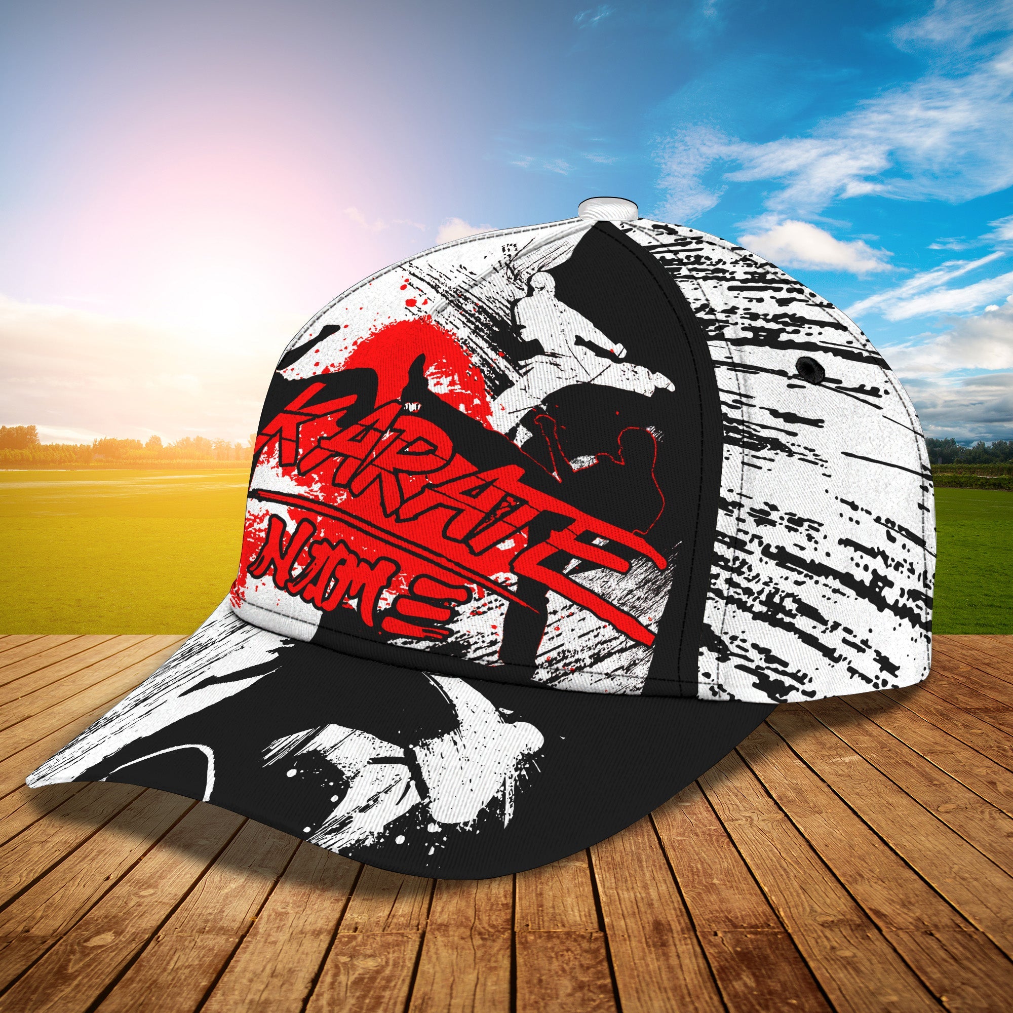 3D Classic Cap Karate Personalized Name Cap Trucker Hats Custom Hats Gifts For Men & Women