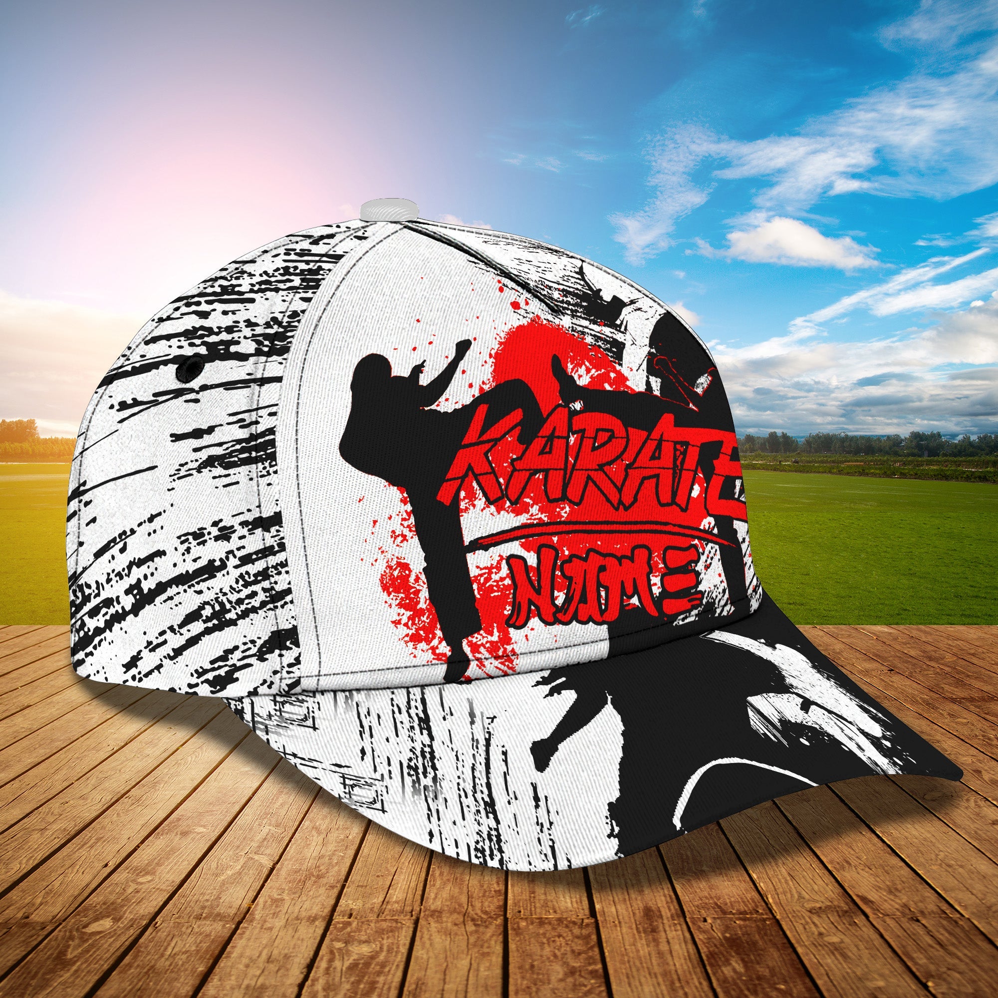 3D Classic Cap Karate Personalized Name Cap Trucker Hats Custom Hats Gifts For Men & Women