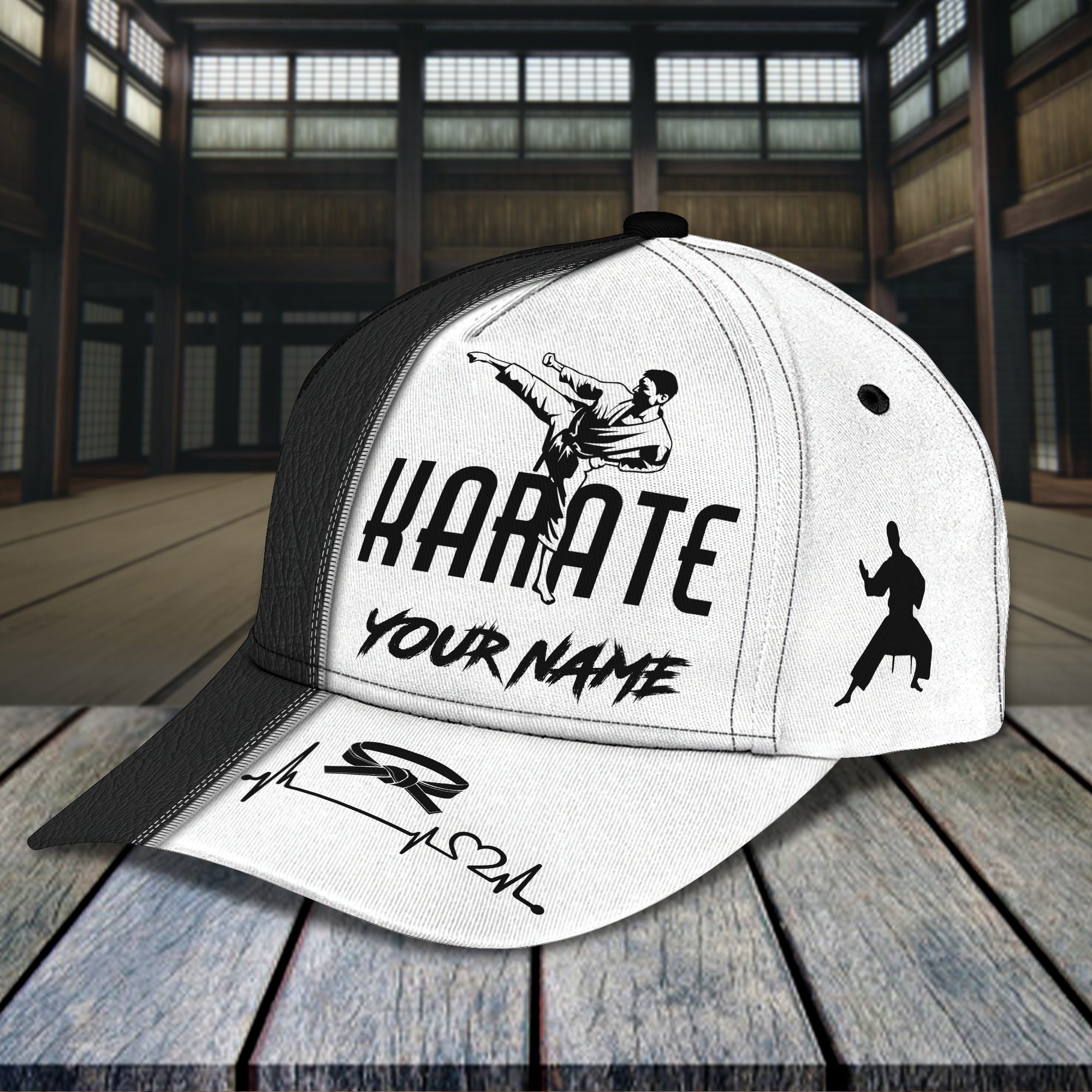 3D Classic Cap Karate Personalized Name Cap Trucker Hats Custom Hats Gifts For Men & Women