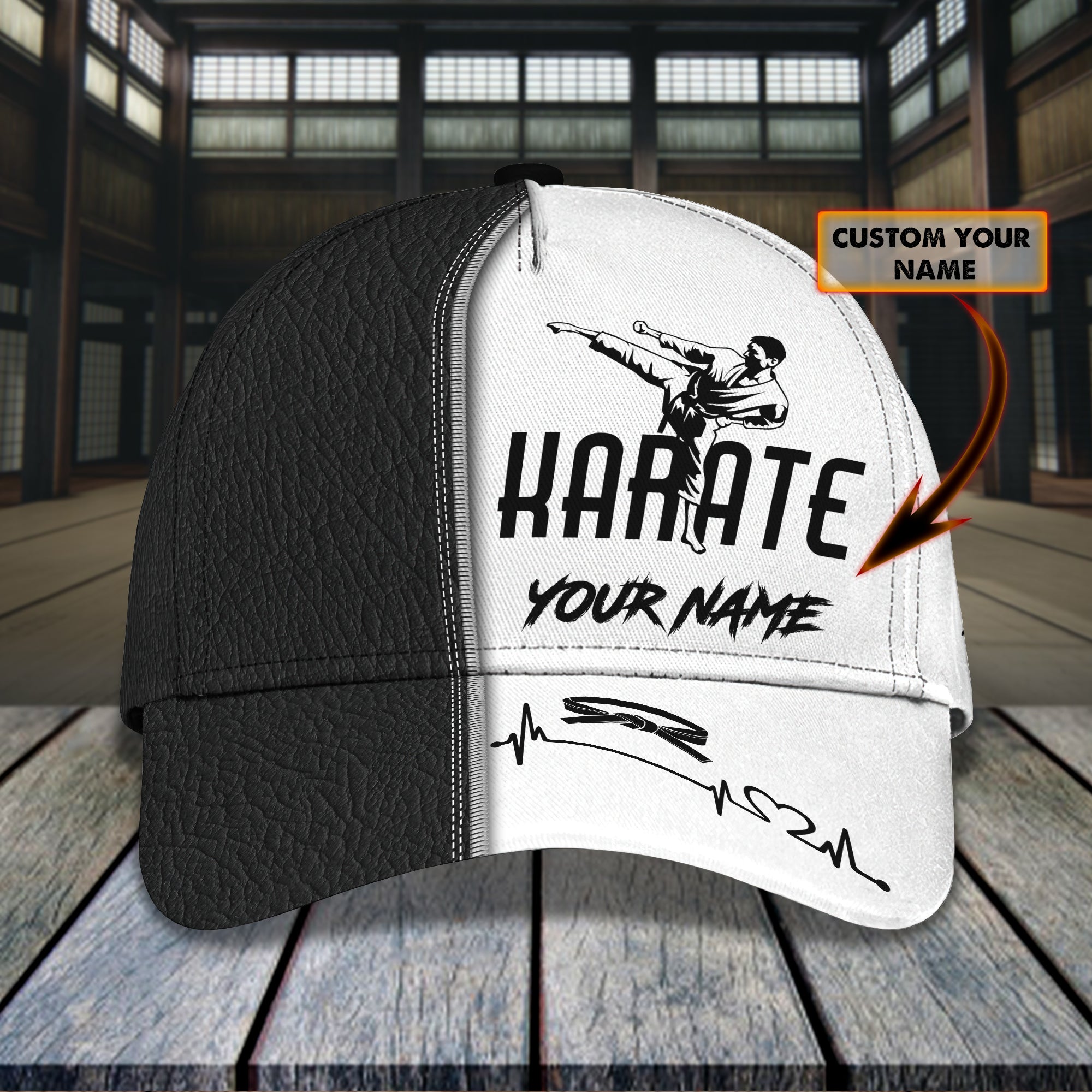 3D Classic Cap Karate Personalized Name Cap Trucker Hats Custom Hats Gifts For Men & Women