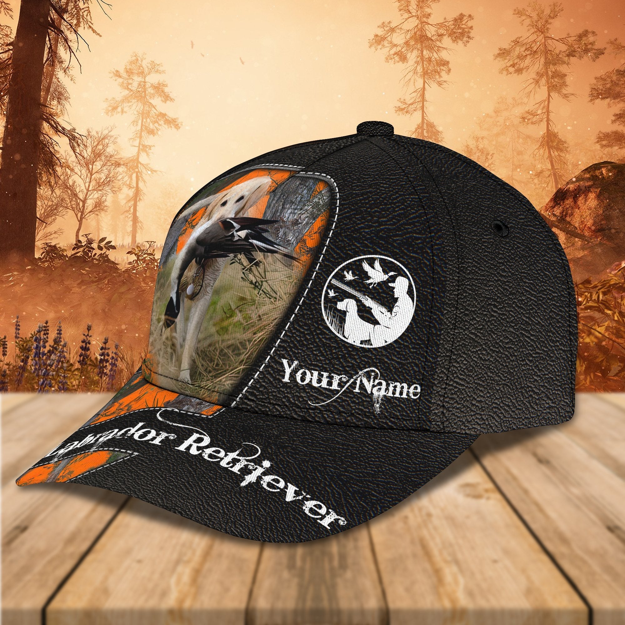 3D Classic Cap Labrador Retriever Hunting Personalized Name Cap 04 Trucker Hats Custom Hats Gifts For Men & Women