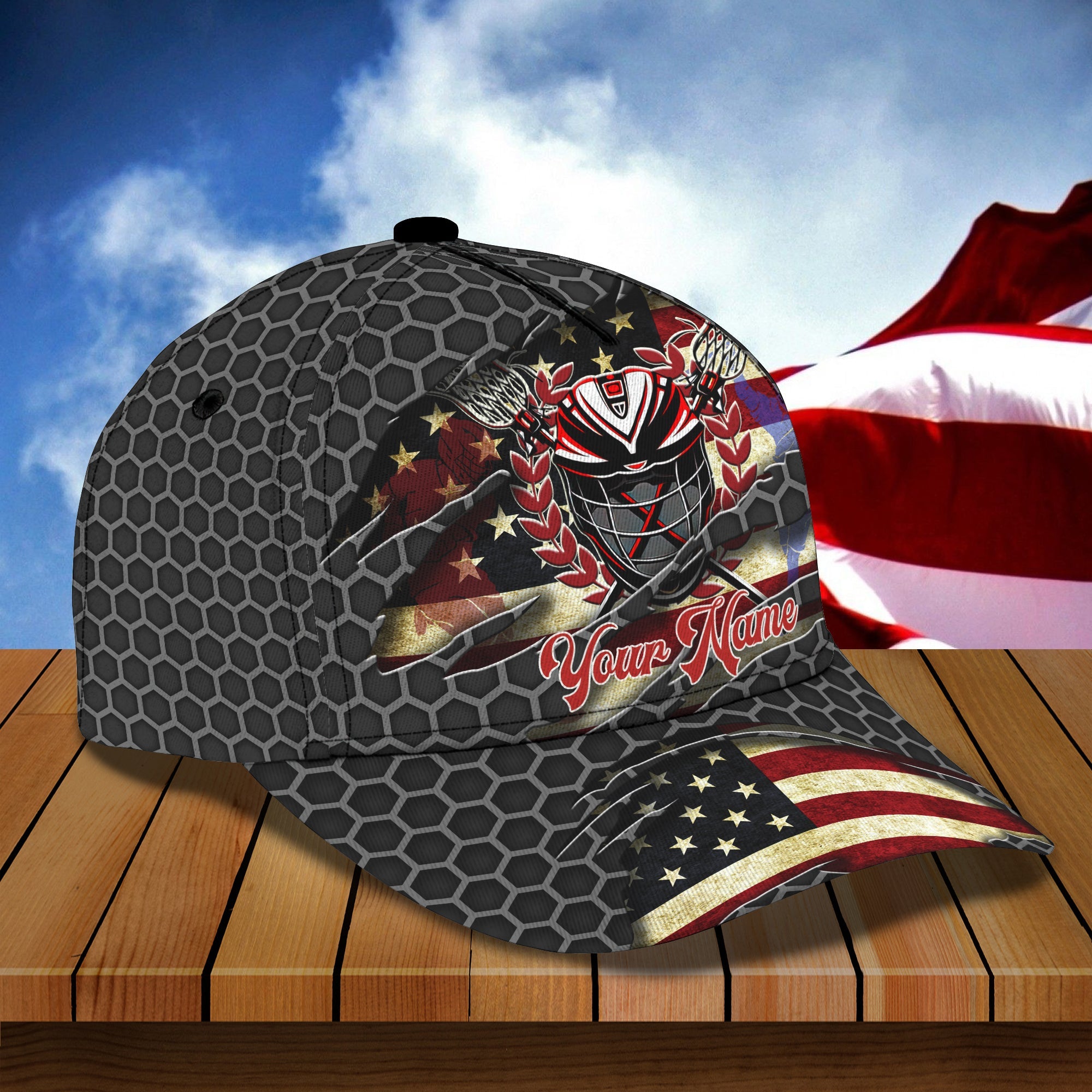 3D Classic Cap Lacrosse Personalized Name Cap Trucker Hats Custom Hats Gifts For Men & Women