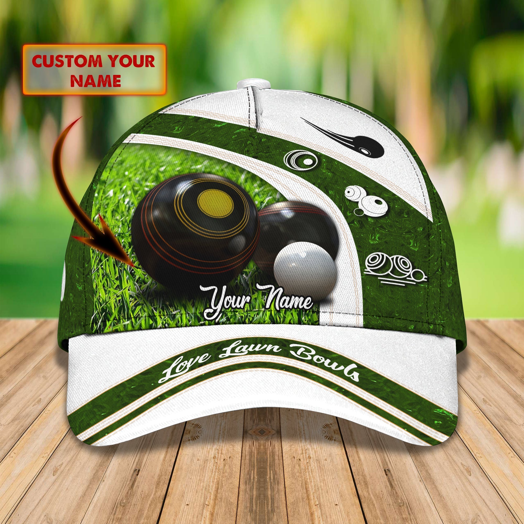 3D Classic Cap Lawn Bowls Personalized Name Cap Trucker Hats Custom Hats Gifts For Men & Women