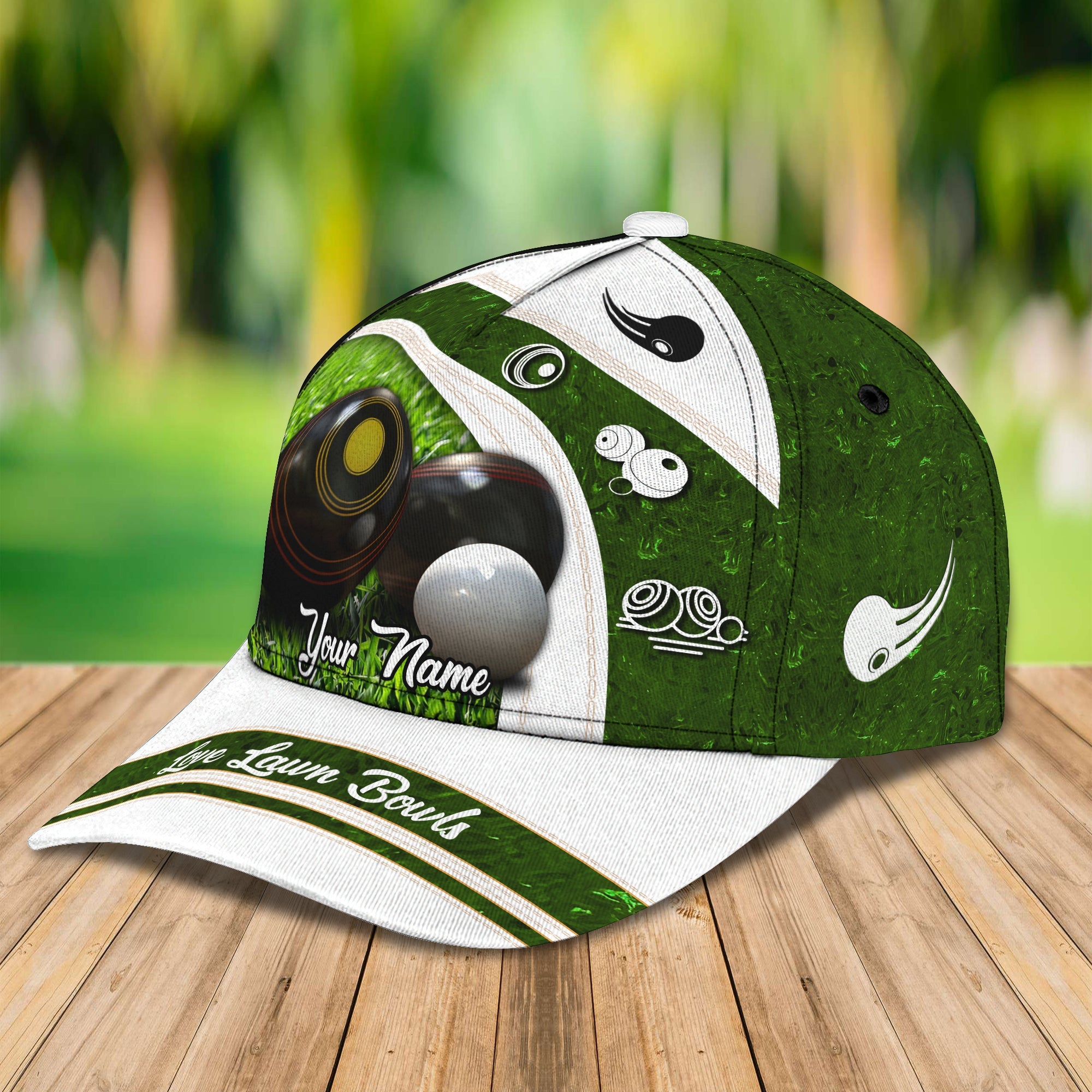 3D Classic Cap Lawn Bowls Personalized Name Cap Trucker Hats Custom Hats Gifts For Men & Women