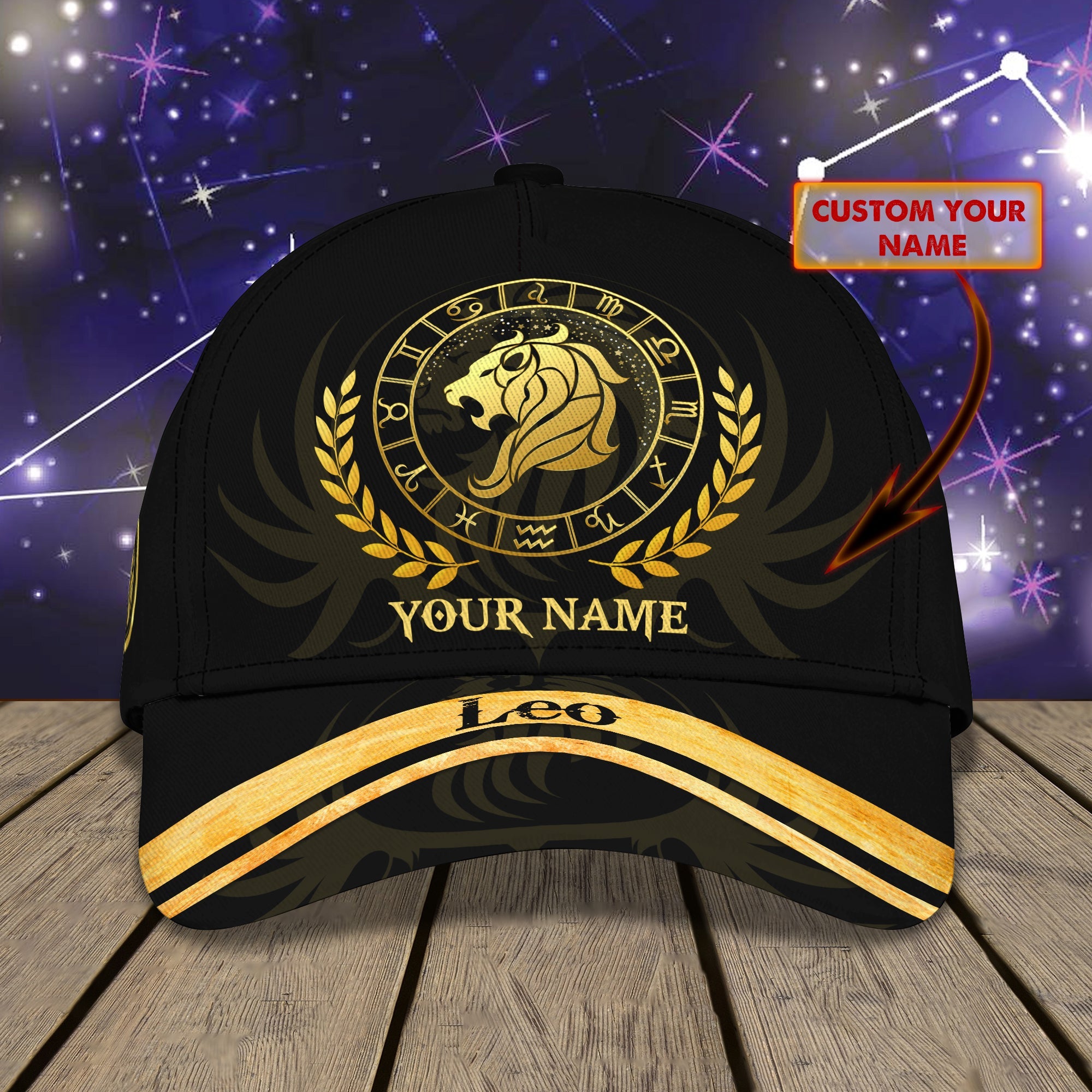 3D Classic Cap Leo 001 Personalized Name Cap Trucker Hats Custom Hats Gifts For Men & Women