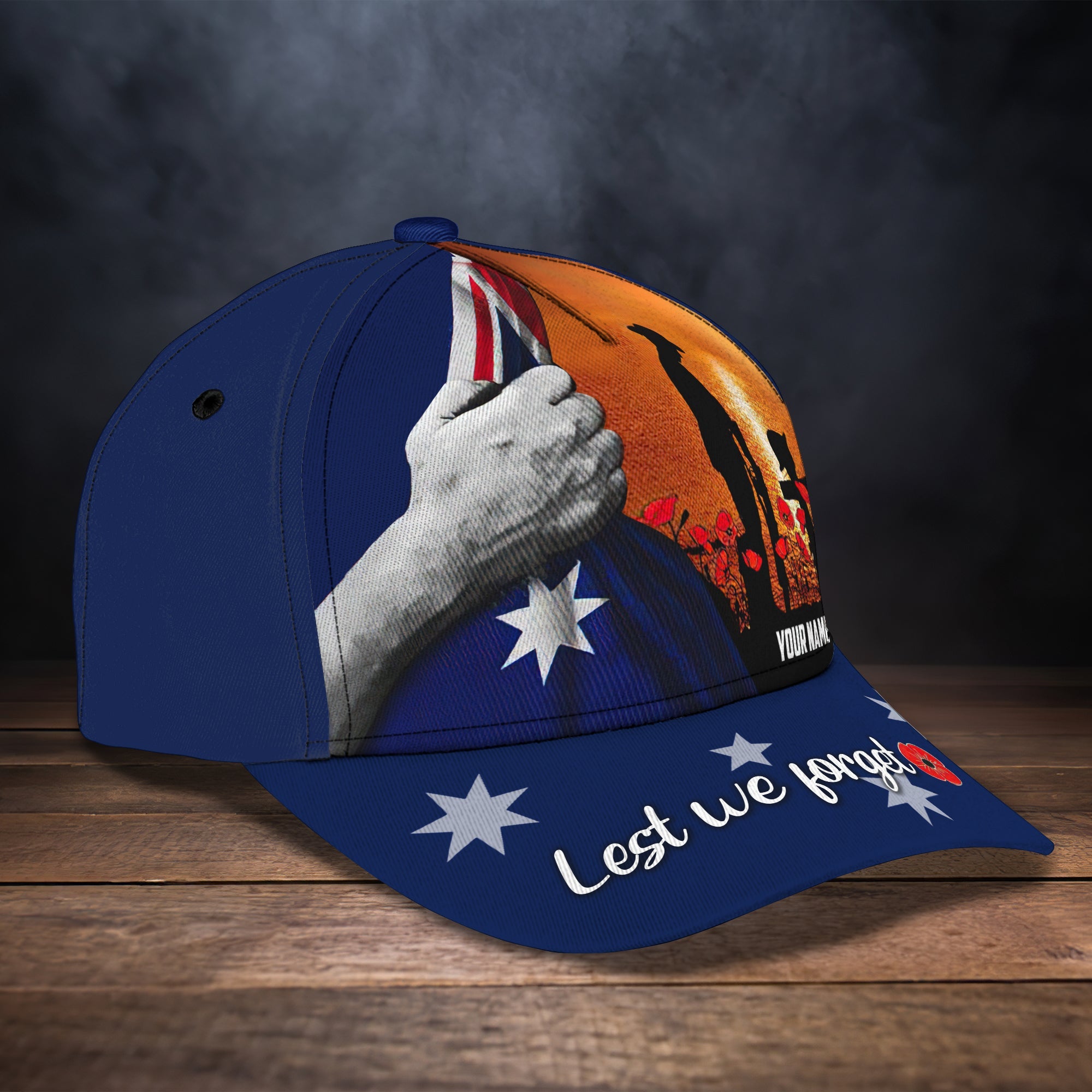 3D Classic Cap Lest We Forget Personalized Name Cap 02 Trucker Hats Custom Hats Gifts For Men & Women