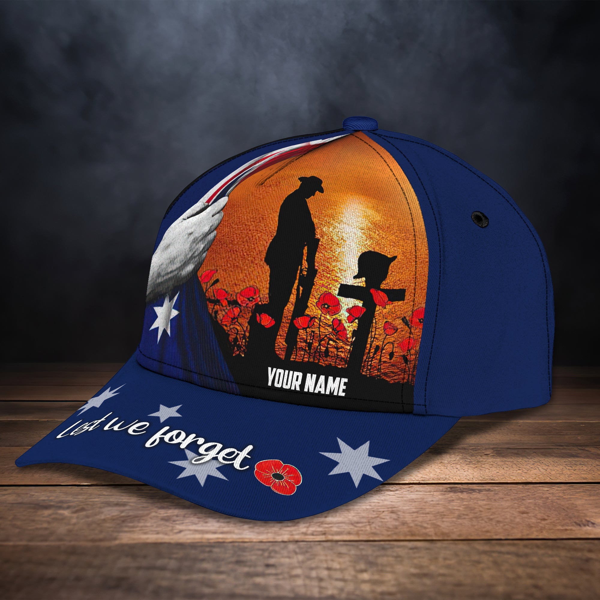 3D Classic Cap Lest We Forget Personalized Name Cap 02 Trucker Hats Custom Hats Gifts For Men & Women