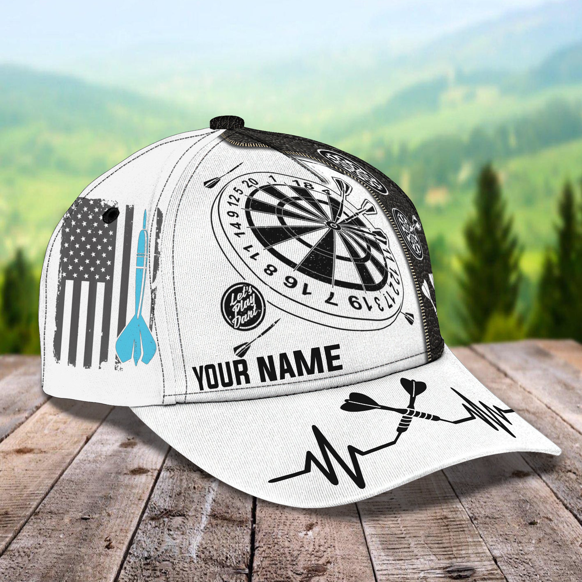 3D Classic Cap Let'S Play Darts Personalized Name Cap Trucker Hats Custom Hats Gifts For Men & Women
