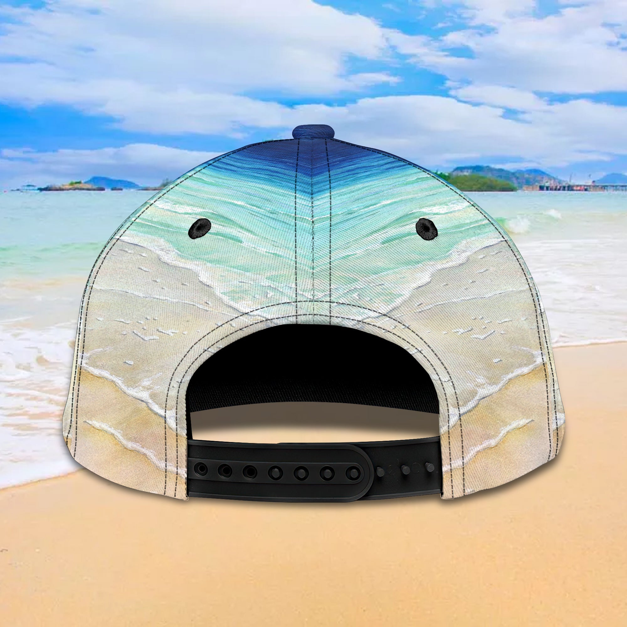3D Classic Cap Love Beach 02 Personalized Name Cap Trucker Hats Custom Hats Gifts For Men & Women