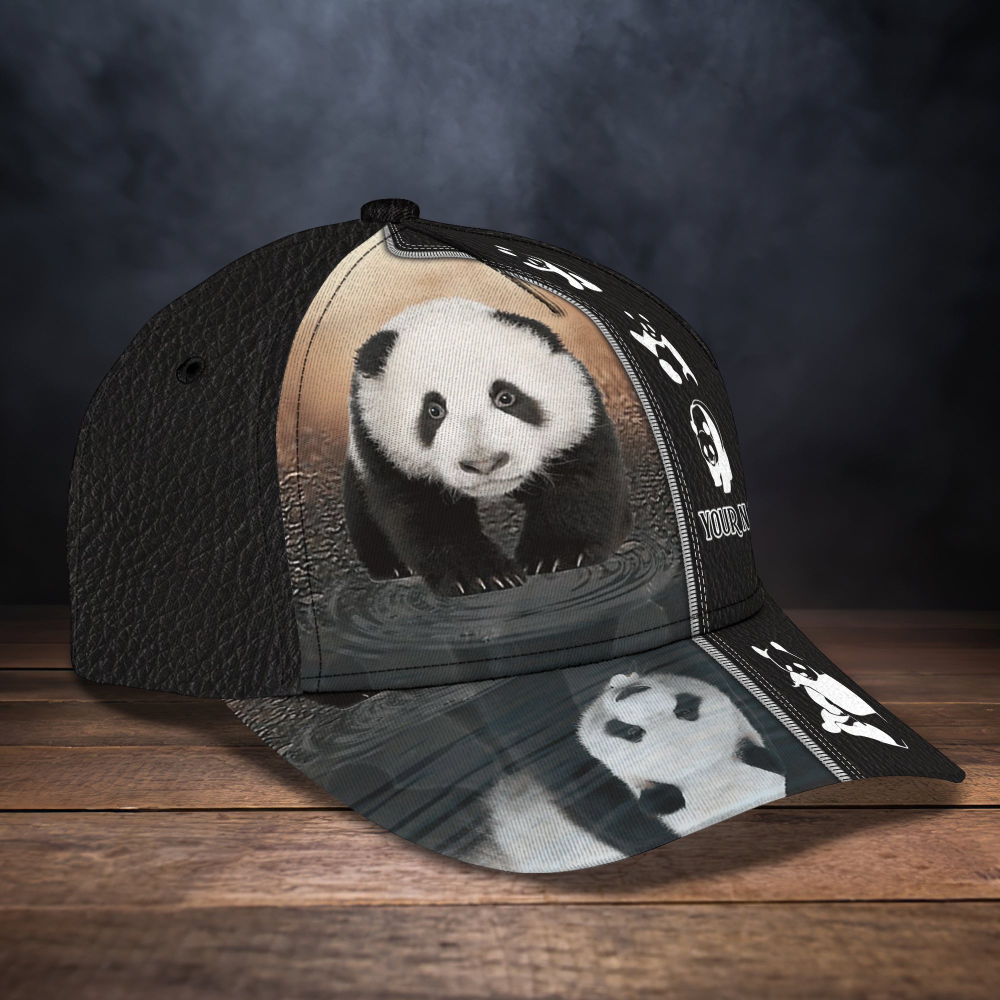 3D Classic Cap Love Panda Personalized Name Cap 01 Trucker Hats Custom Hats Gifts For Men & Women
