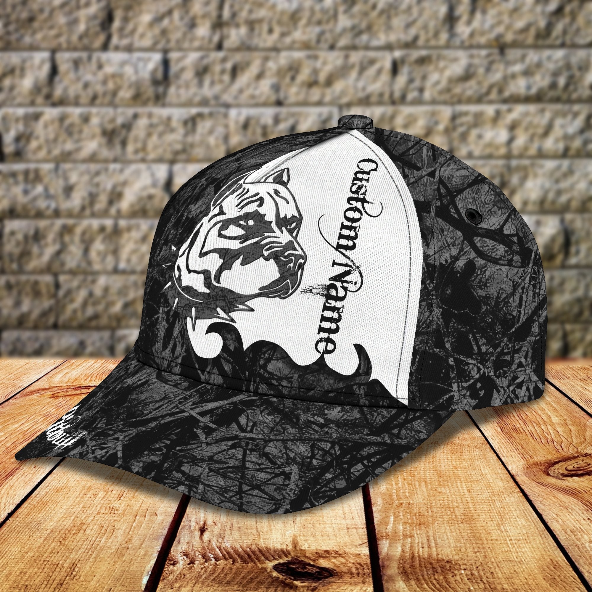 3D Classic Cap Love Pitbull Personalized Name Cap 45 Trucker Hats Custom Hats Gifts For Men & Women
