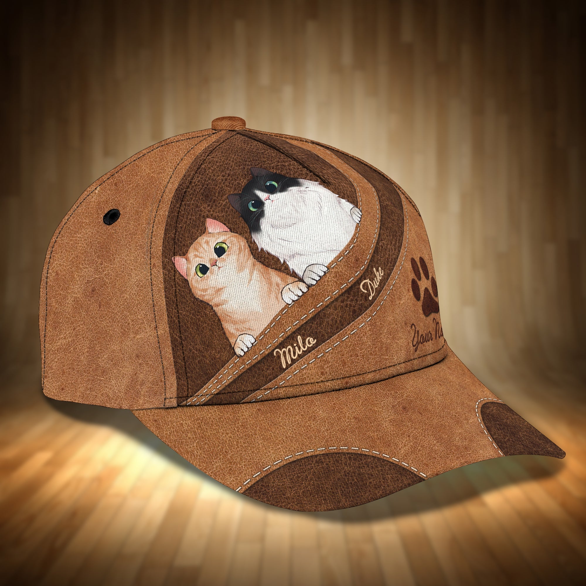 3D Classic Cap Lovely Cats Personalized Name Cap 71 Trucker Hats Custom Hats Gifts For Men & Women