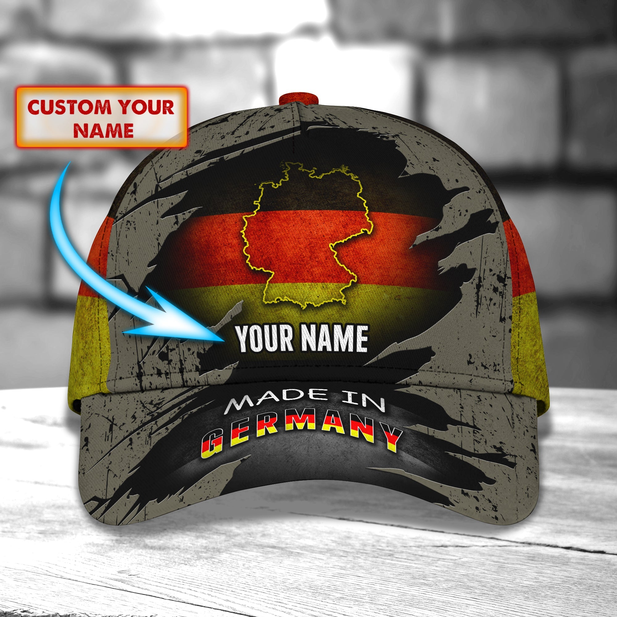 3D Classic Cap Made In Germany Personalized Name Cap 03 Trucker Hats Custom Hats Gifts For Men & Women