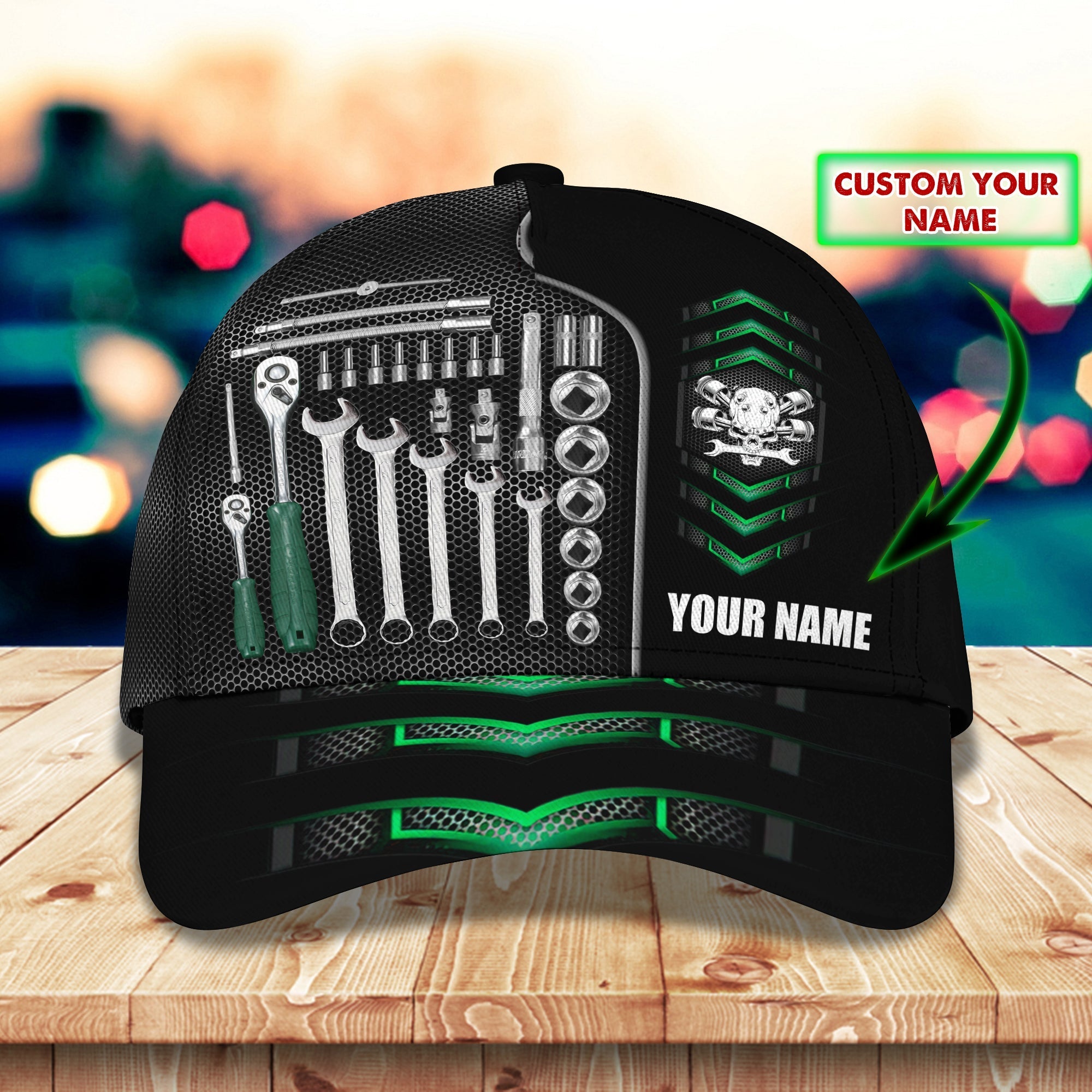 3D Classic Cap Mechanic 01 Personalized Name Cap Trucker Hats Custom Hats Gifts For Men & Women
