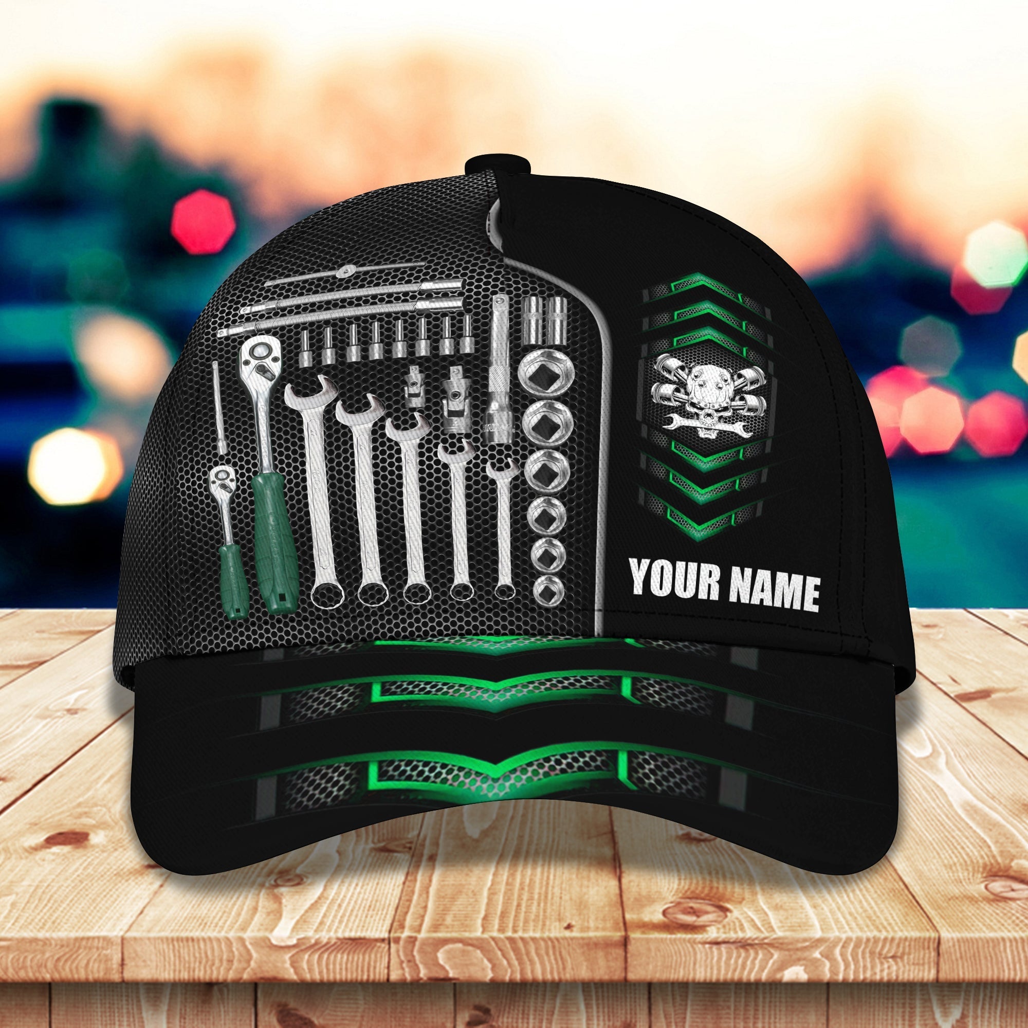3D Classic Cap Mechanic 01 Personalized Name Cap Trucker Hats Custom Hats Gifts For Men & Women