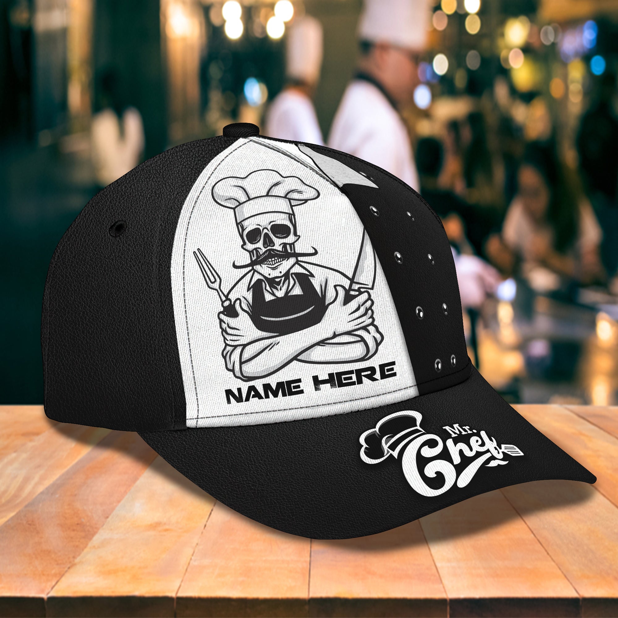 3D Classic Cap Mr Chef Personalized Name Cap Trucker Hats Custom Hats Gifts For Men & Women