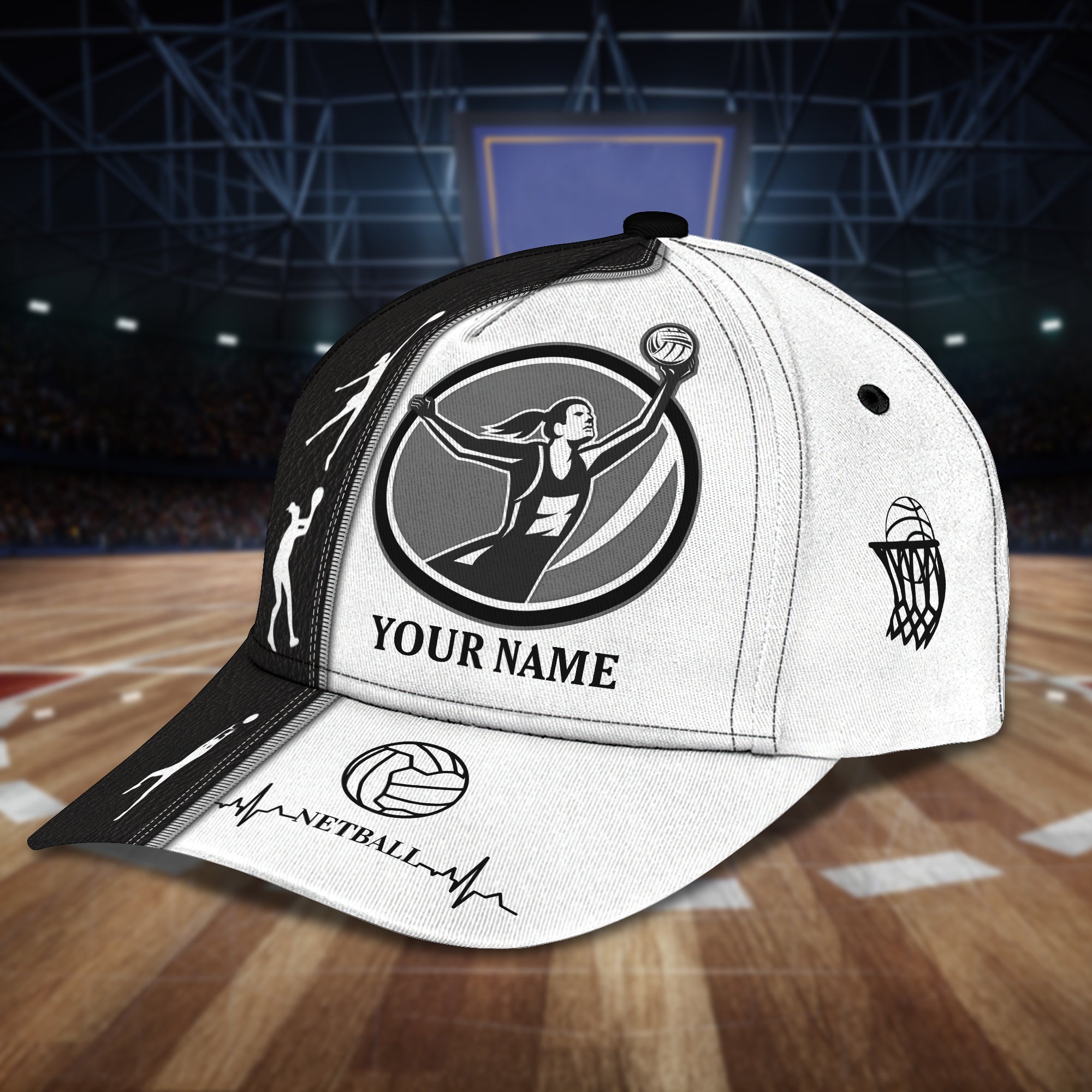 3D Classic Cap Netball1 Personalized Name Cap Trucker Hats Custom Hats Gifts For Men & Women
