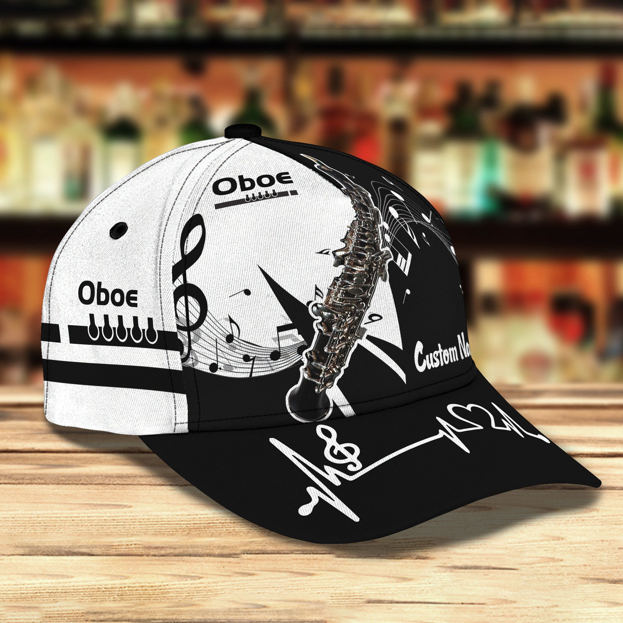 3D Classic Cap Oboe Personalized Name Cap Trucker Hats Custom Hats Gifts For Men & Women