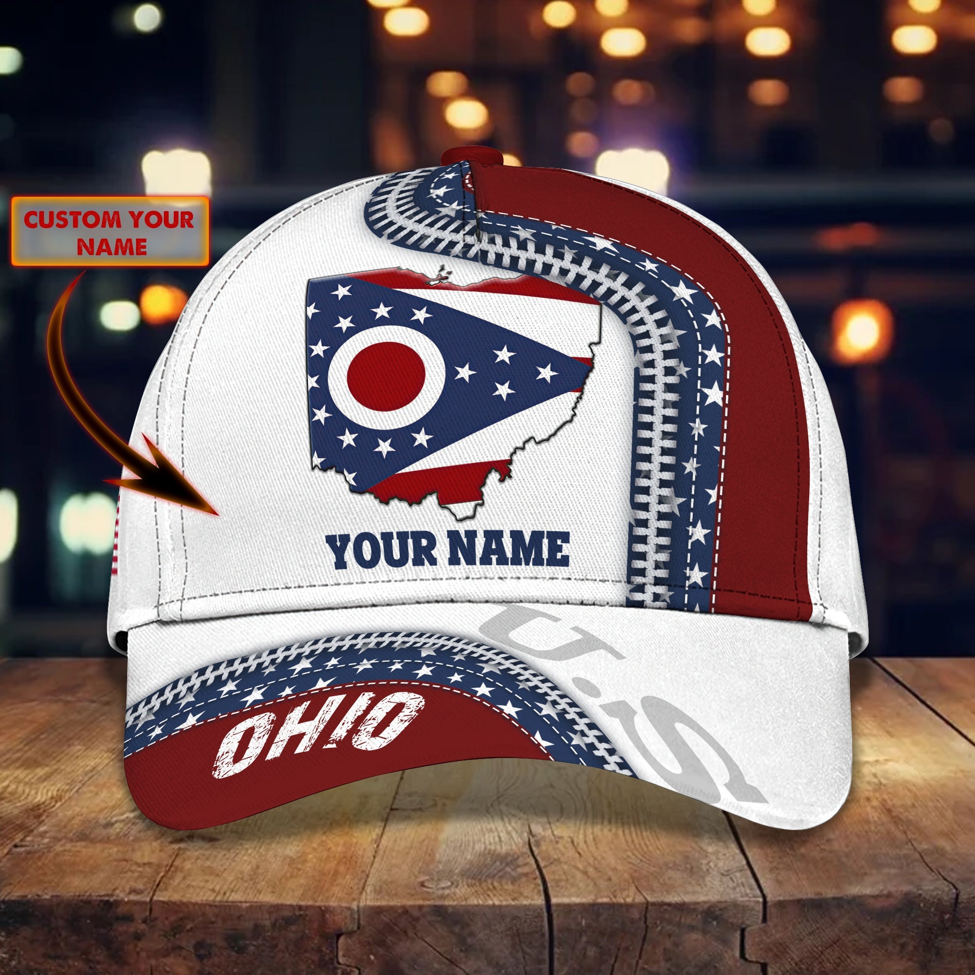 3D Classic Cap Ohio Personalized Name Cap 143 Trucker Hats Custom Hats Gifts For Men & Women
