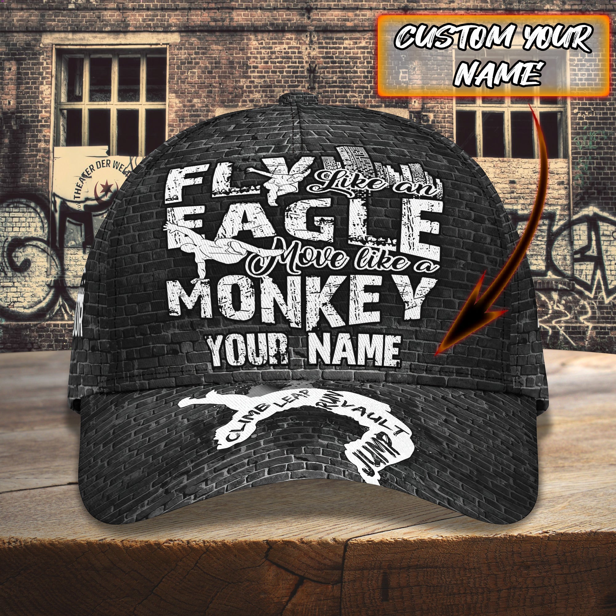3D Classic Cap Parkour Personalized Name Cap 11 Trucker Hats Custom Hats Gifts For Men & Women