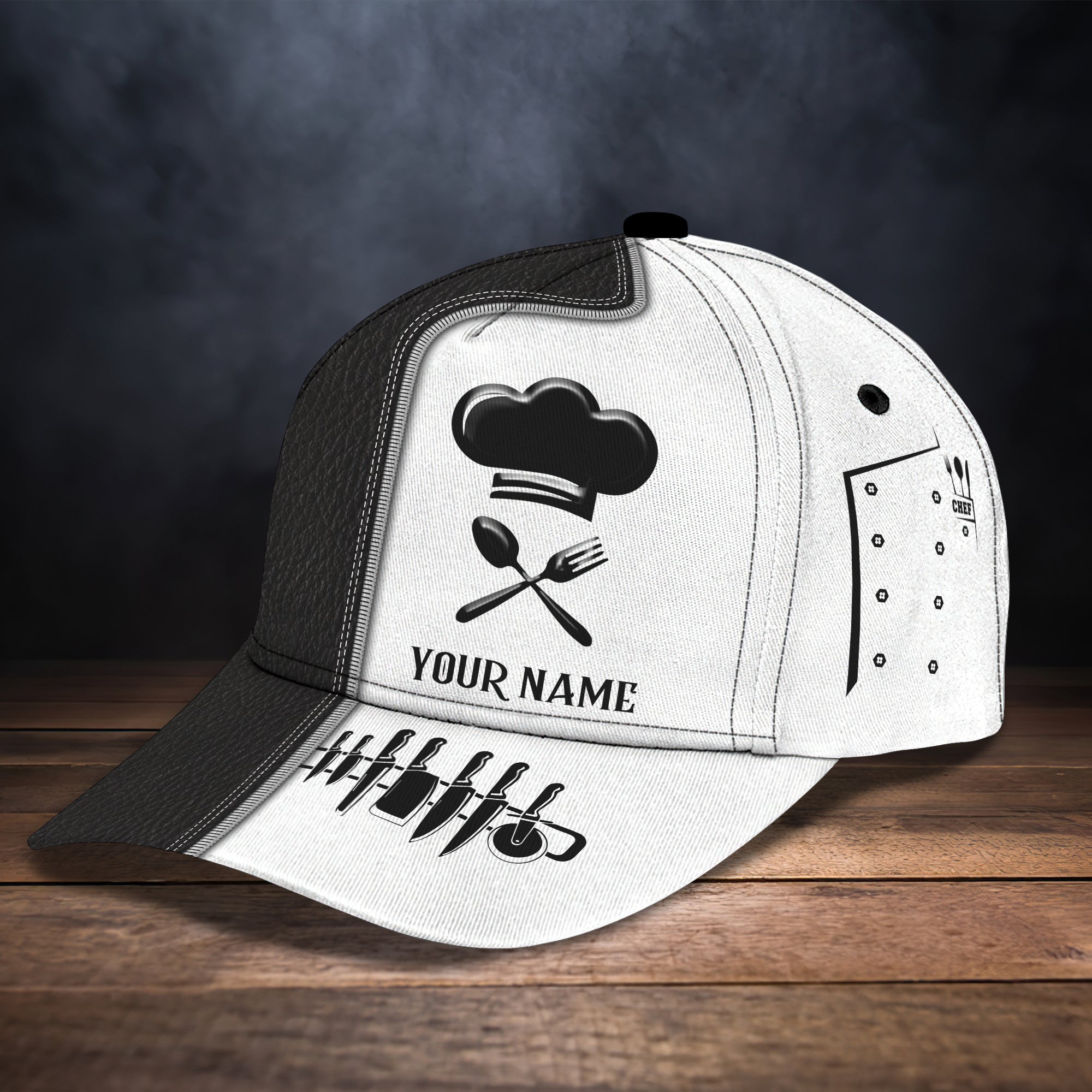 3D Classic Cap Personalized Name Cap Chef 02 Trucker Hats Custom Hats Gifts For Men & Women