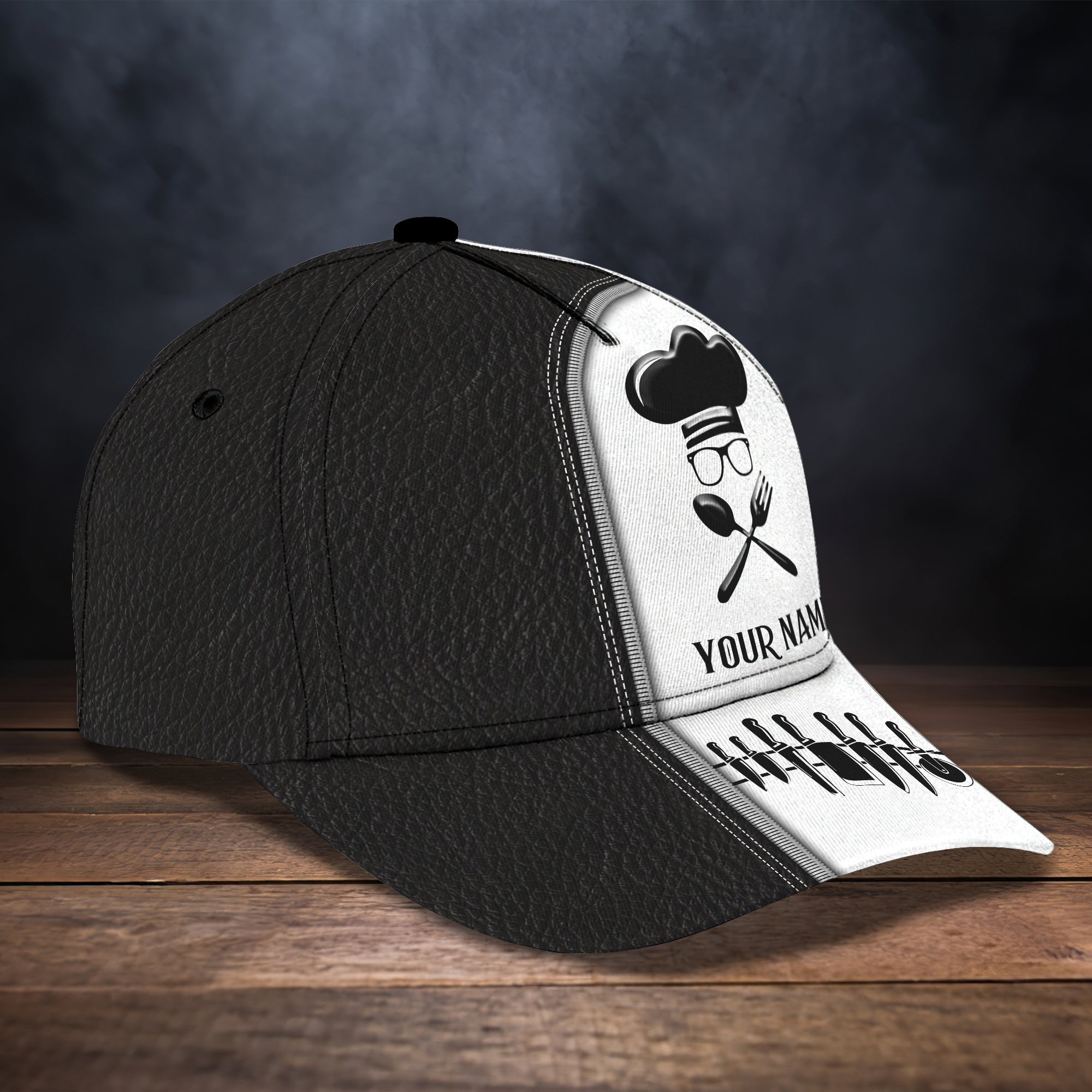 3D Classic Cap Personalized Name Cap Chef 04 Trucker Hats Custom Hats Gifts For Men & Women