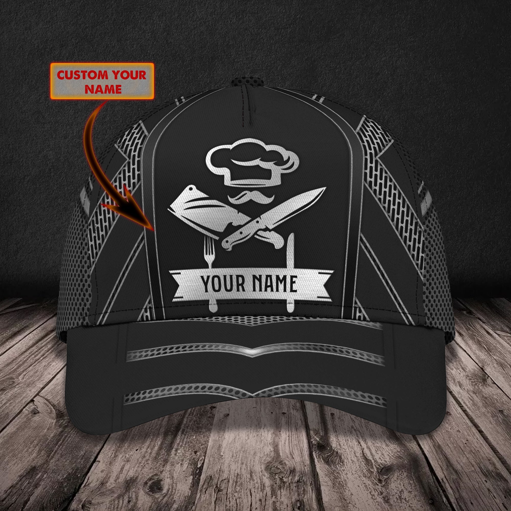 3D Classic Cap Personalized Name Cap Chef 05 Trucker Hats Custom Hats Gifts For Men & Women