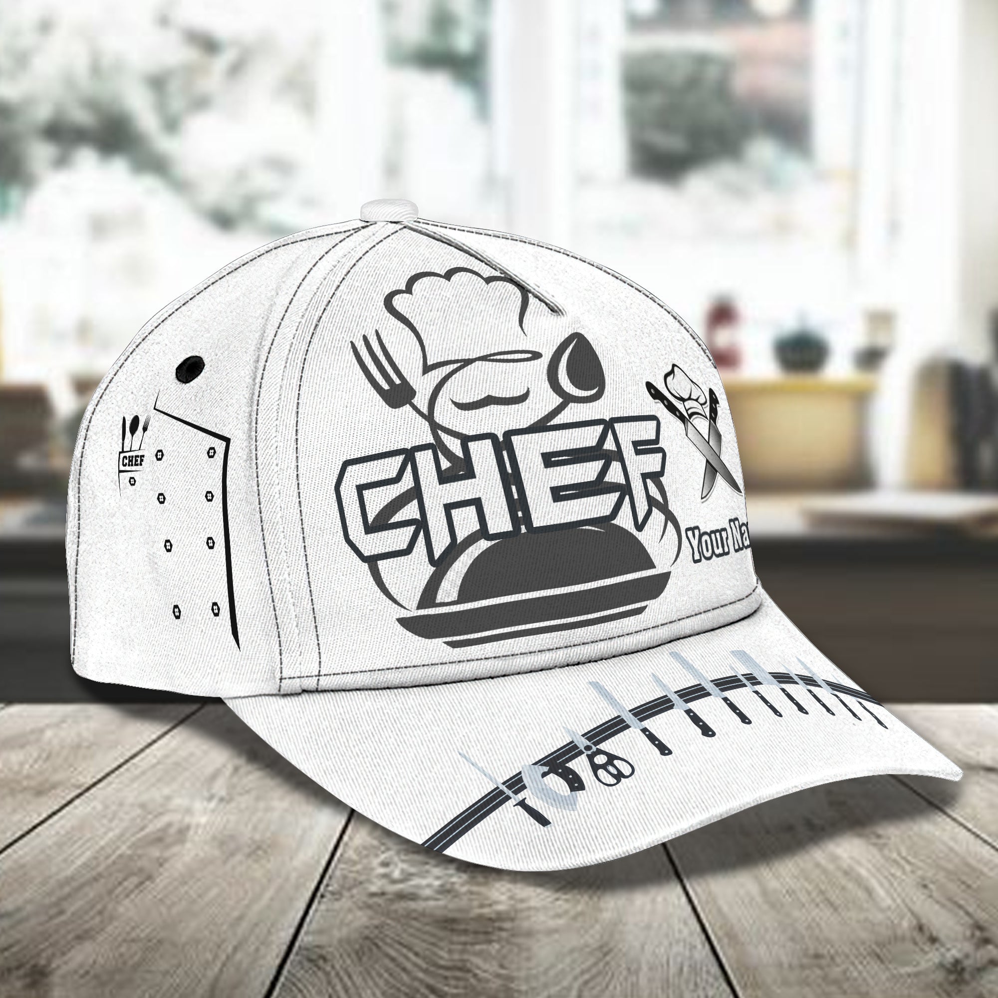 3D Classic Cap Personalized Name Cap Chef 14 Trucker Hats Custom Hats Gifts For Men & Women