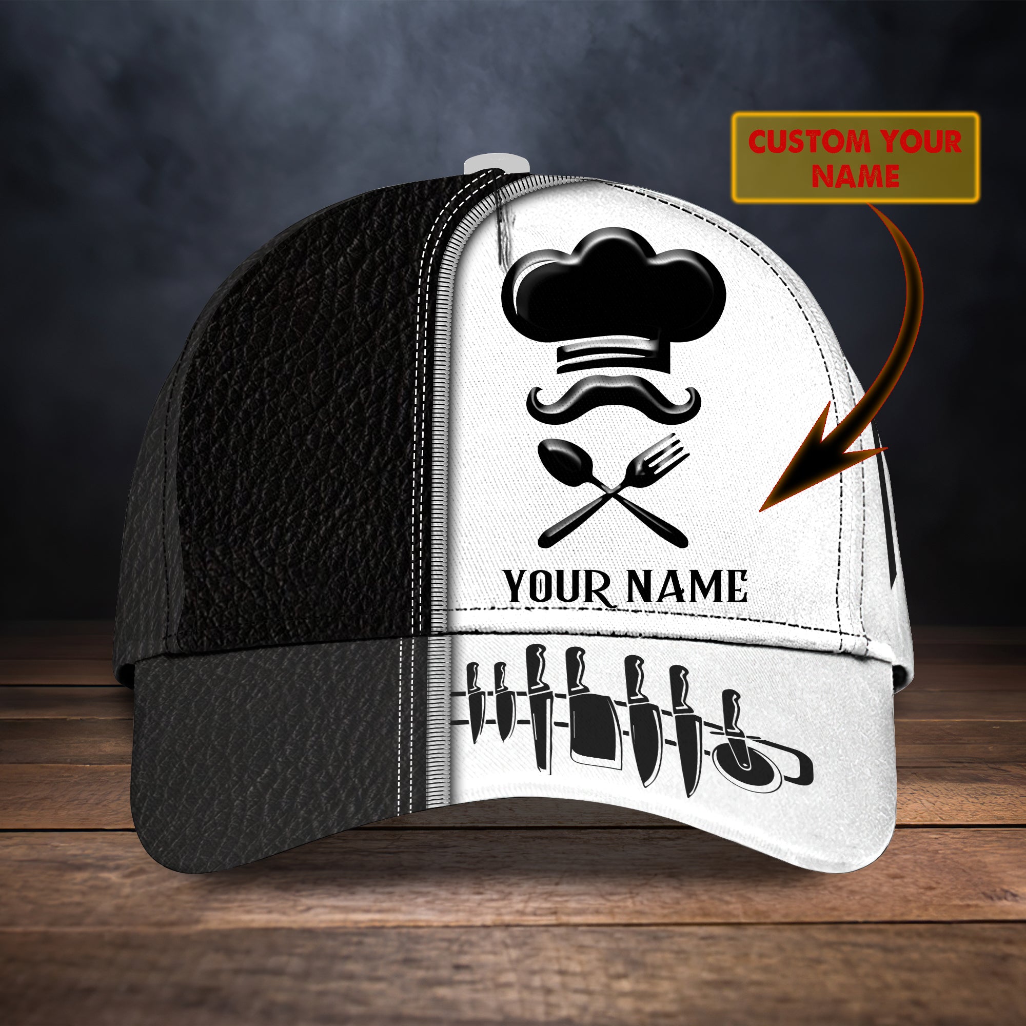 3D Classic Cap Personalized Name Cap Chef03 Trucker Hats Custom Hats Gifts For Men & Women
