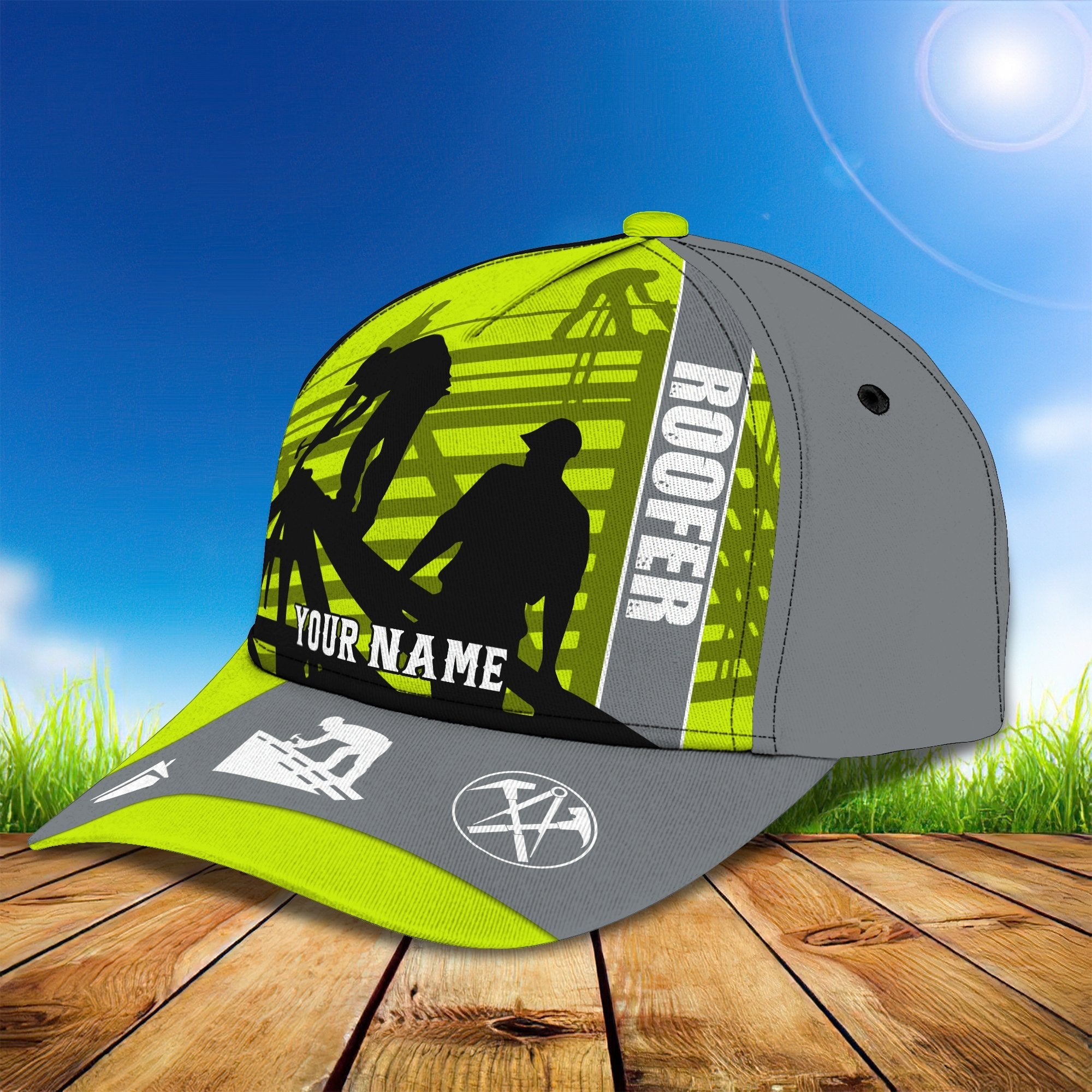 3D Classic Cap Personalized Name Cap Roofer 01 Trucker Hats Custom Hats Gifts For Men & Women