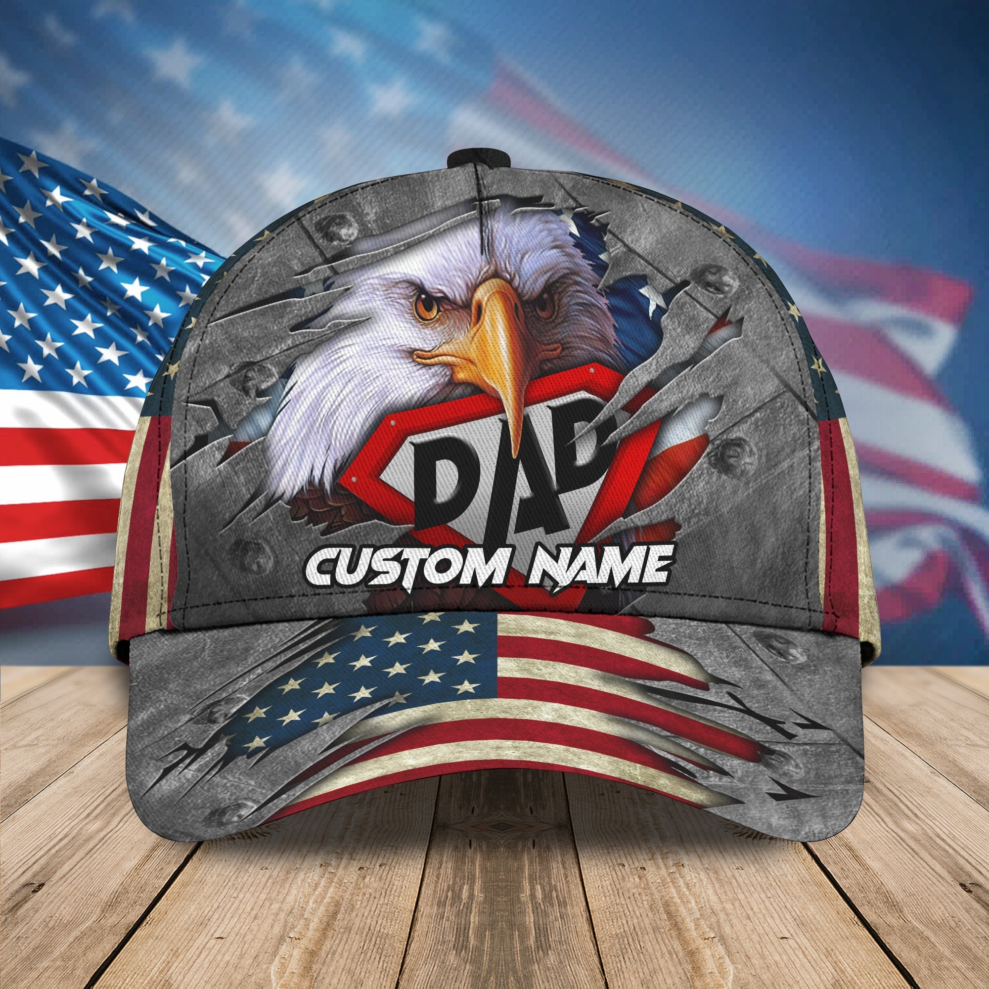 3D Classic Cap Personalized Name Cap Super Dad Trucker Hats Custom Hats Gifts For Men & Women
