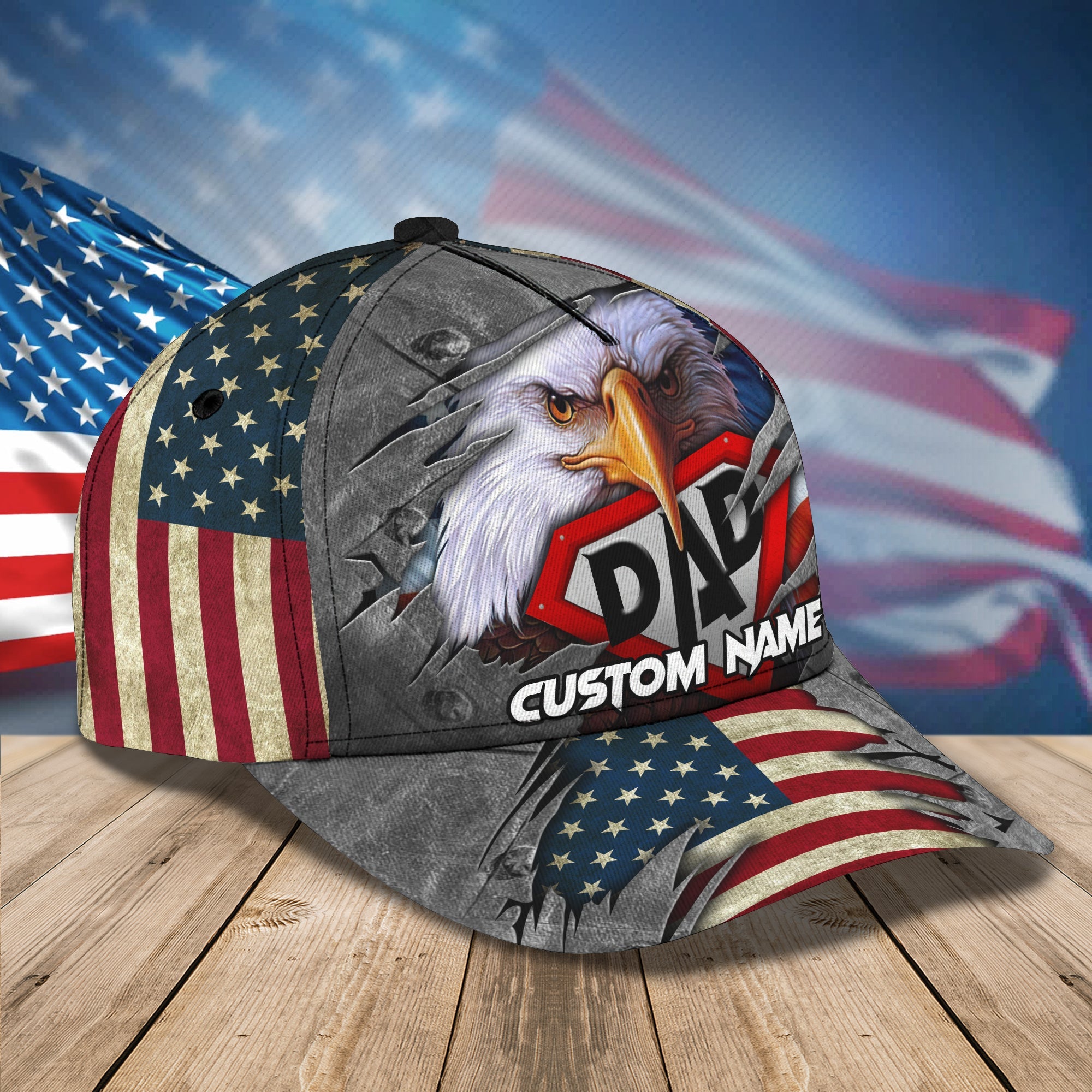3D Classic Cap Personalized Name Cap Super Dad Trucker Hats Custom Hats Gifts For Men & Women