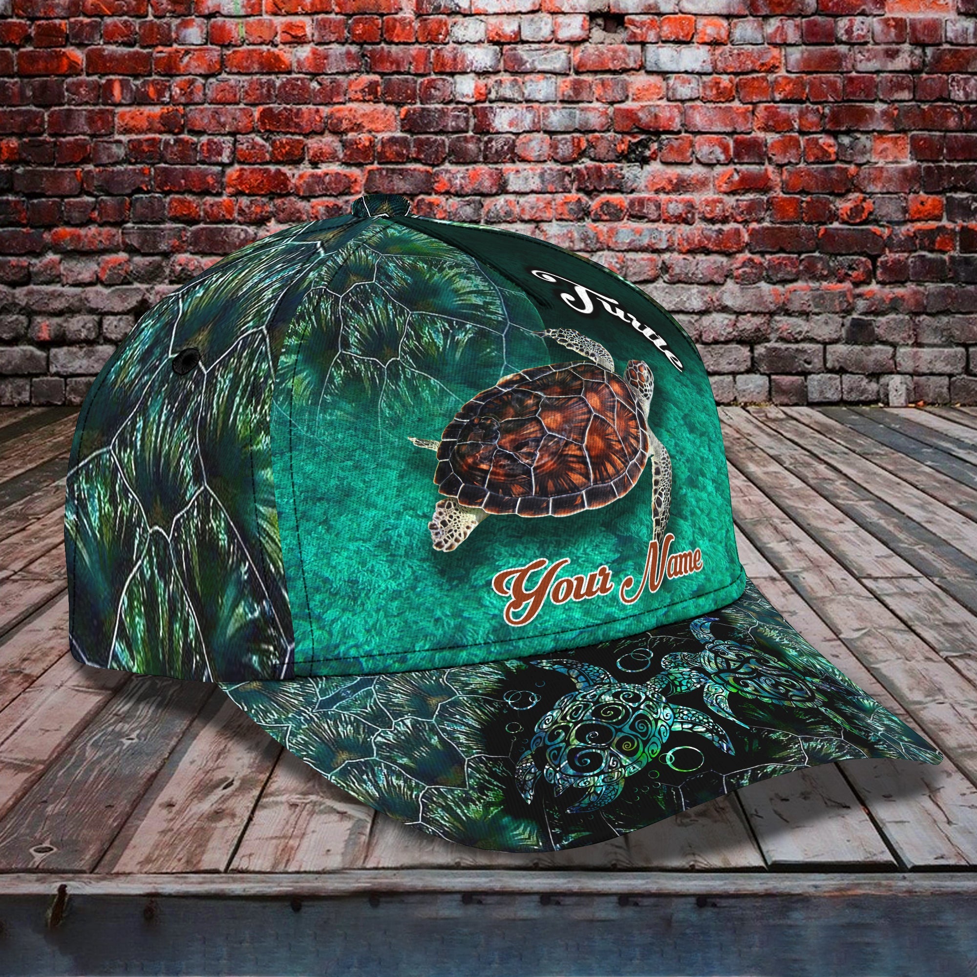 3D Classic Cap Personalized Name Cap Turtle 00 Trucker Hats Custom Hats Gifts For Men & Women