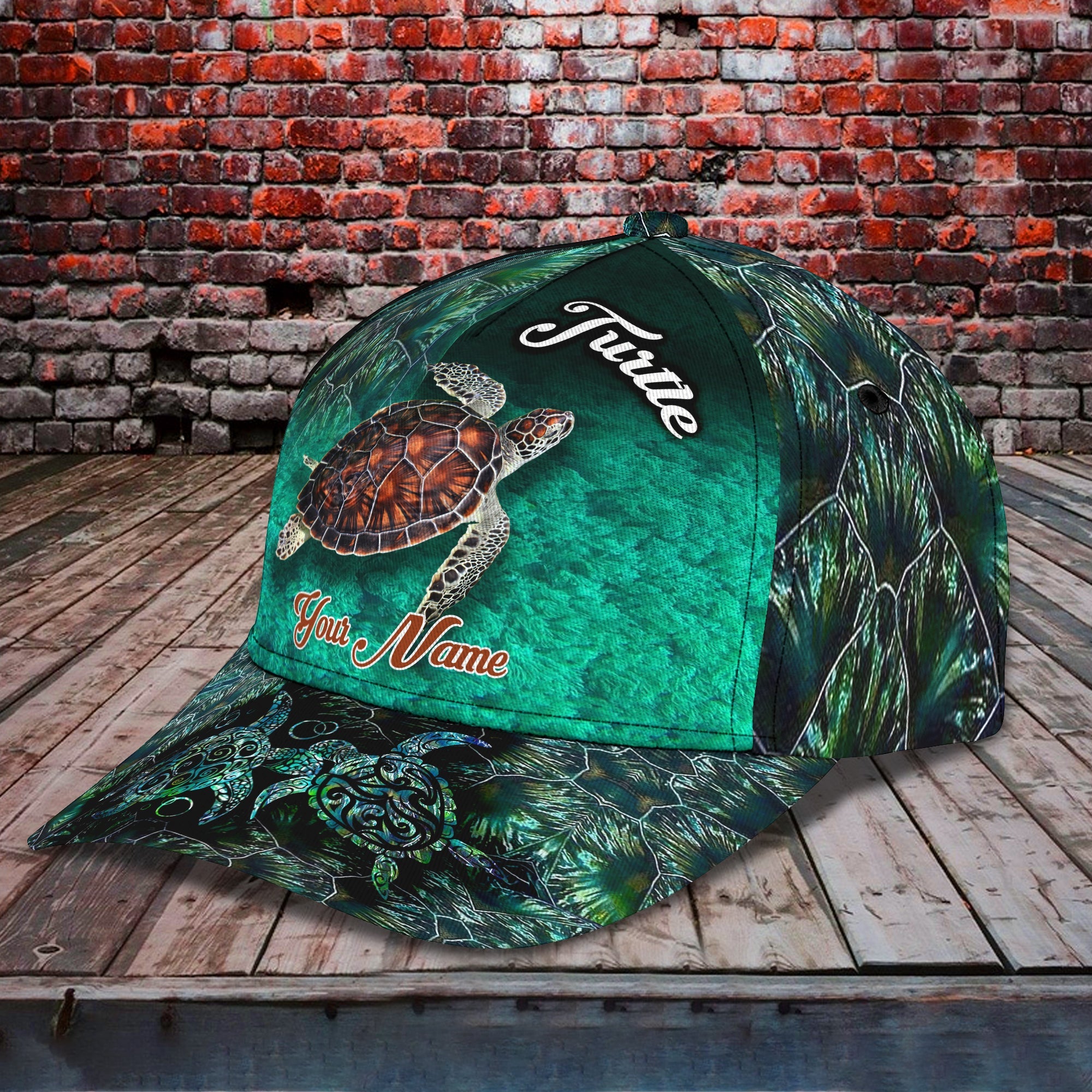 3D Classic Cap Personalized Name Cap Turtle 00 Trucker Hats Custom Hats Gifts For Men & Women