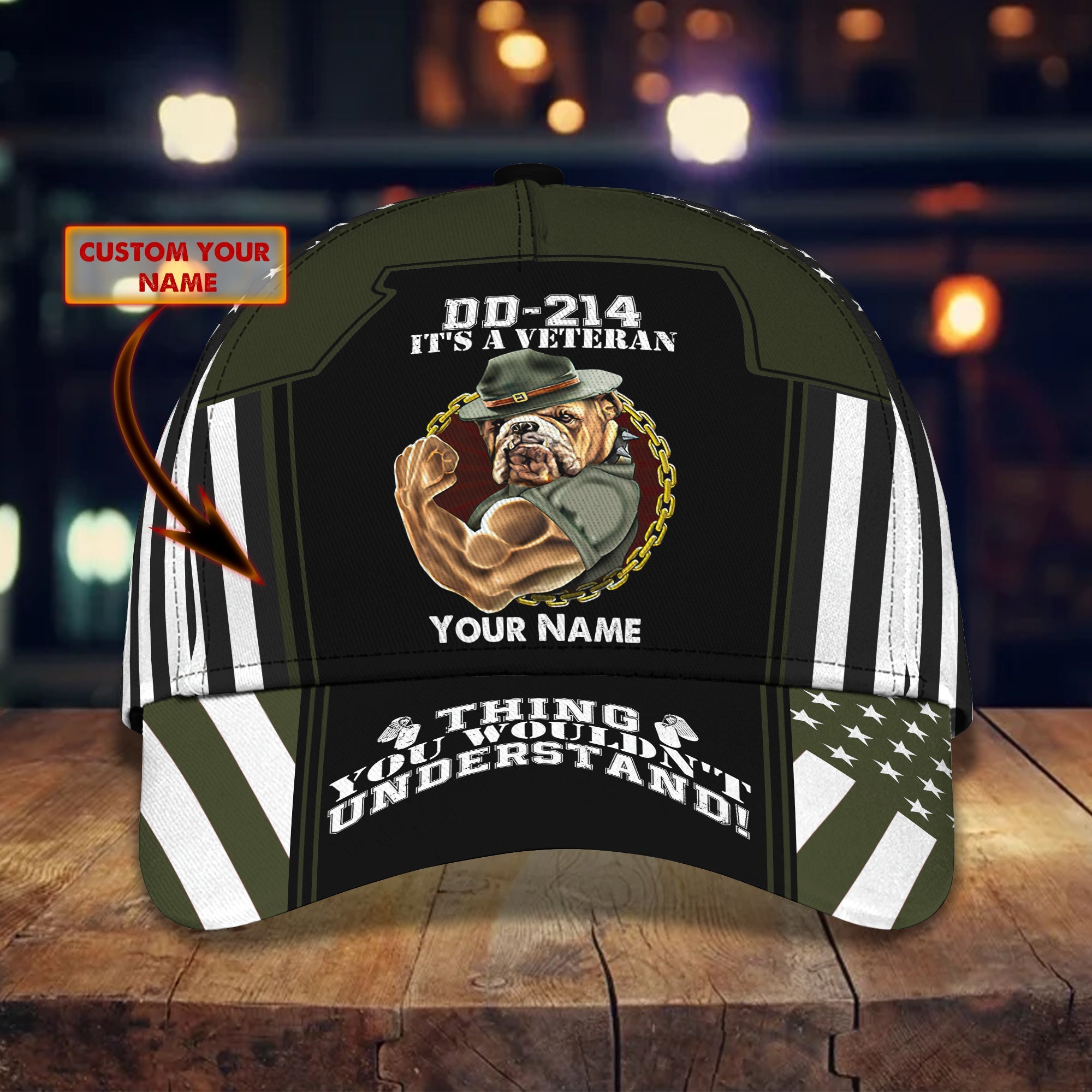 3D Classic Cap Personalized Name Cap06 Veteran Trucker Hats Custom Hats Gifts For Men & Women