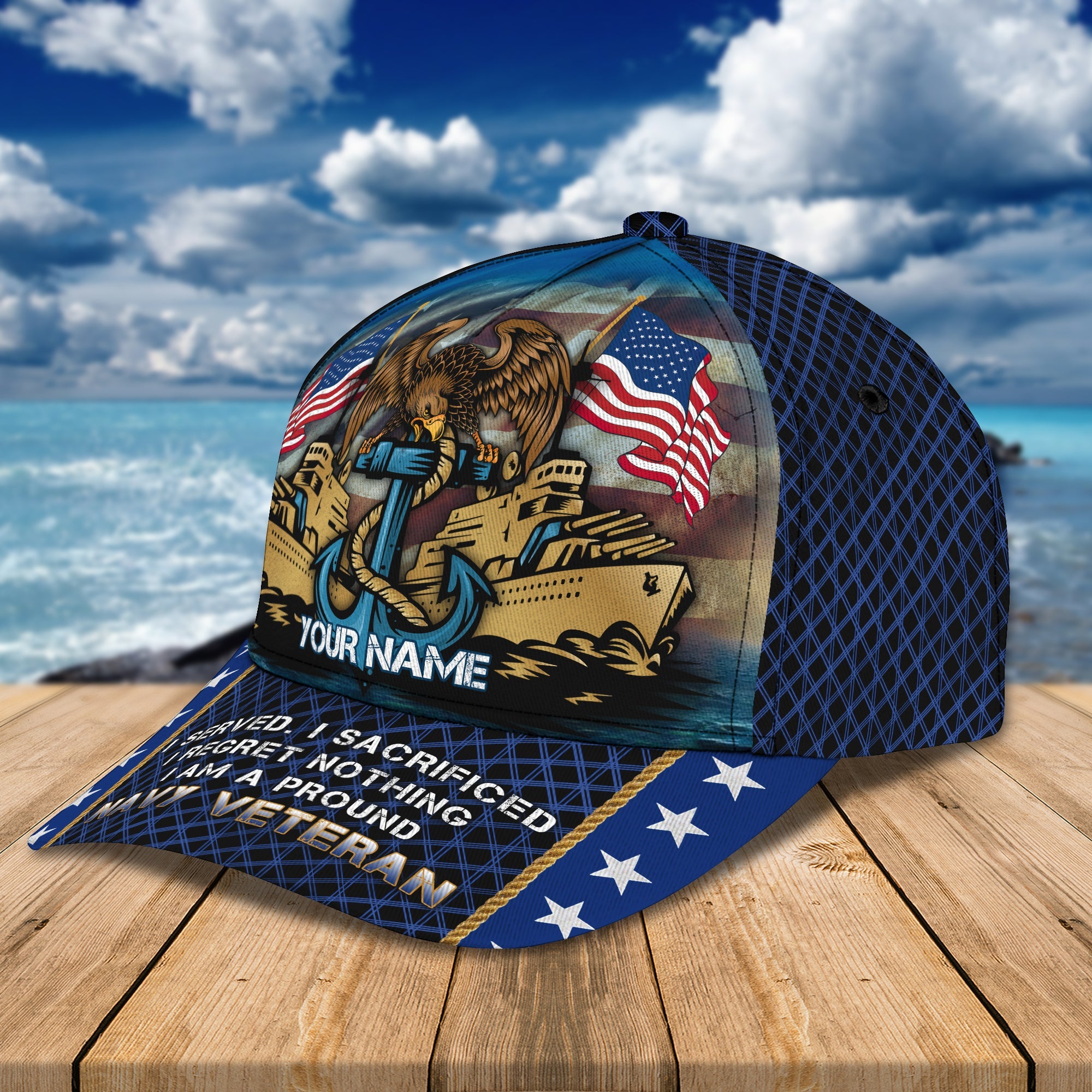3D Classic Cap Personalized Name Cap3979 Veteran Trucker Hats Custom Hats Gifts For Men & Women