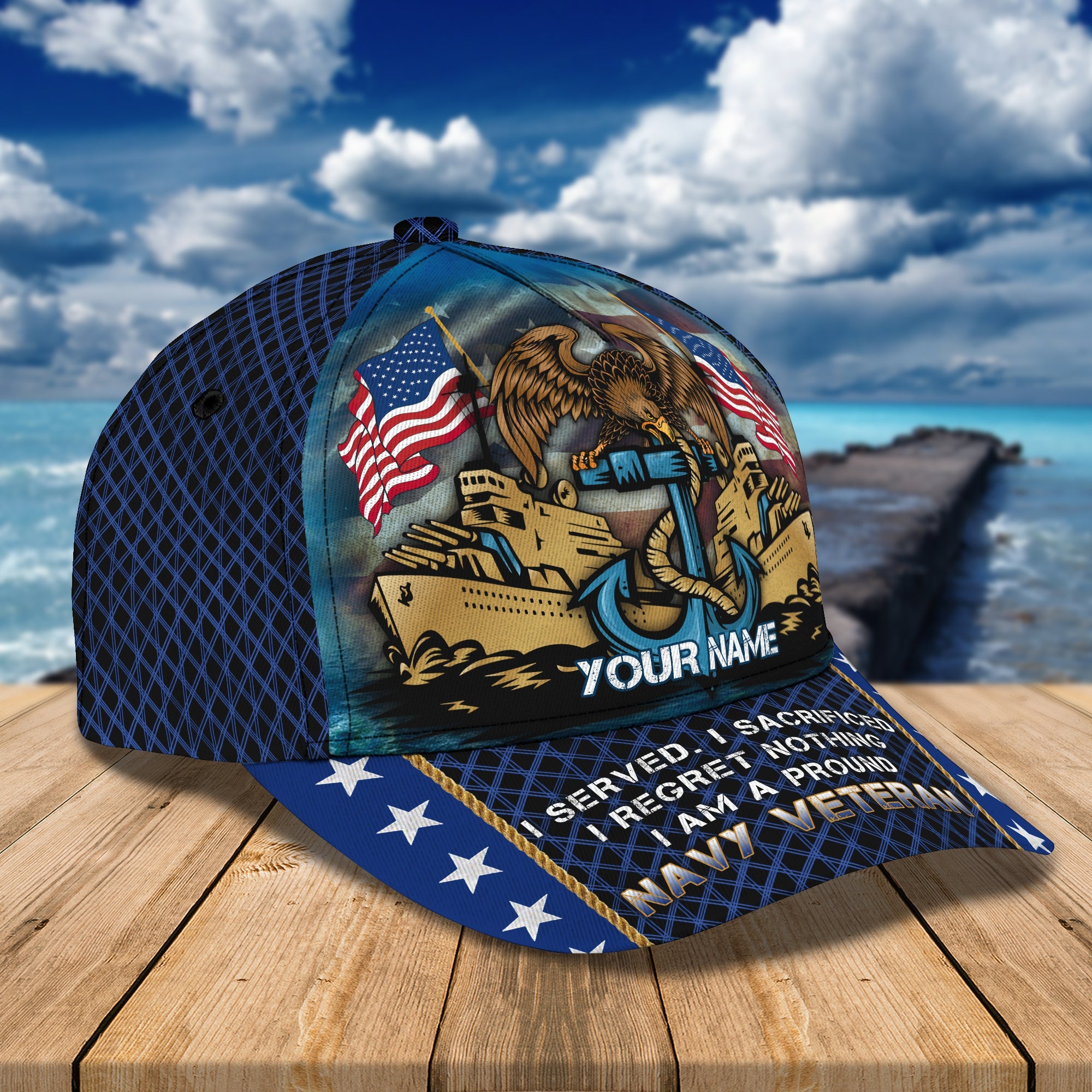 3D Classic Cap Personalized Name Cap3979 Veteran Trucker Hats Custom Hats Gifts For Men & Women