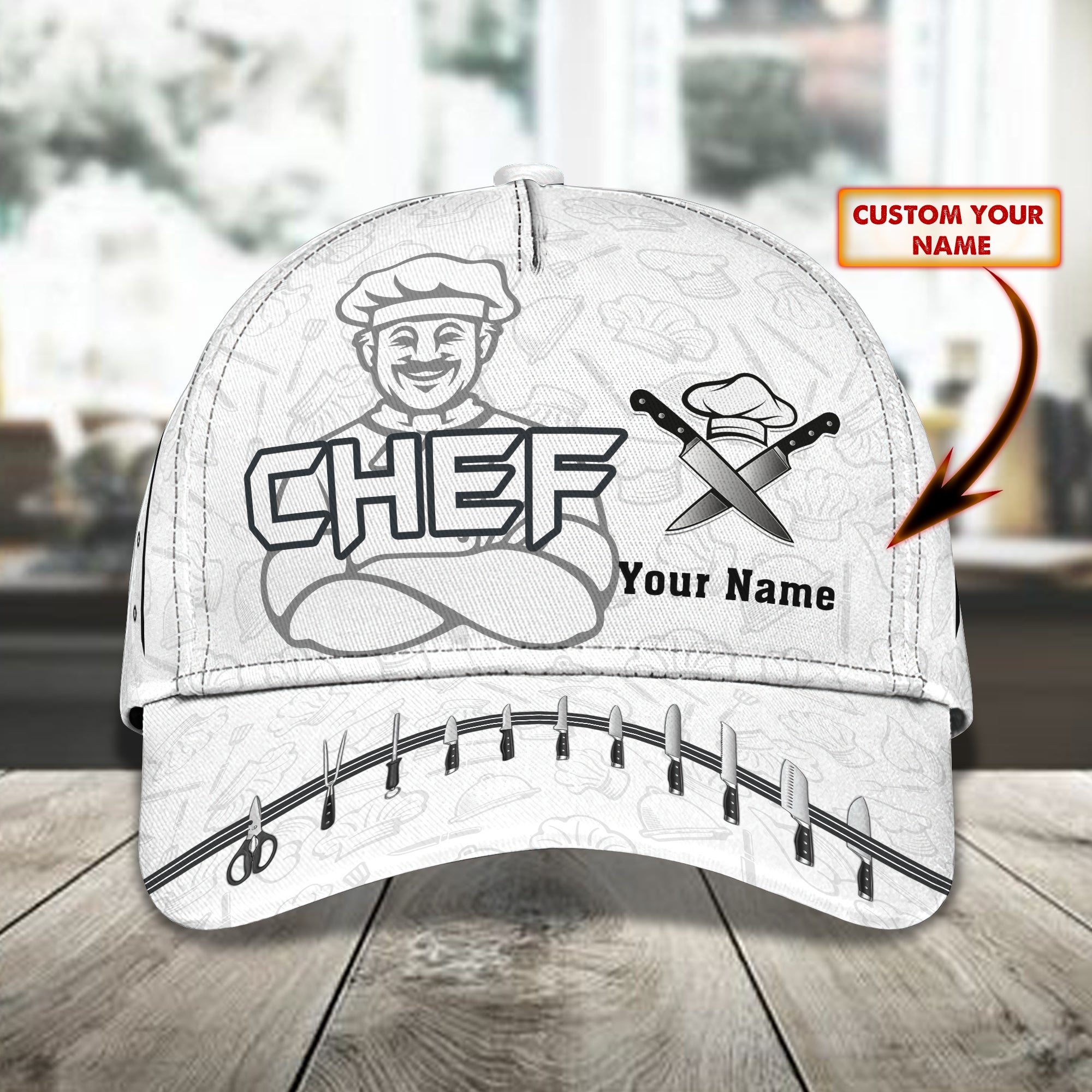 3D Classic Cap Personalized Name Cap89 Chef Trucker Hats Custom Hats Gifts For Men & Women