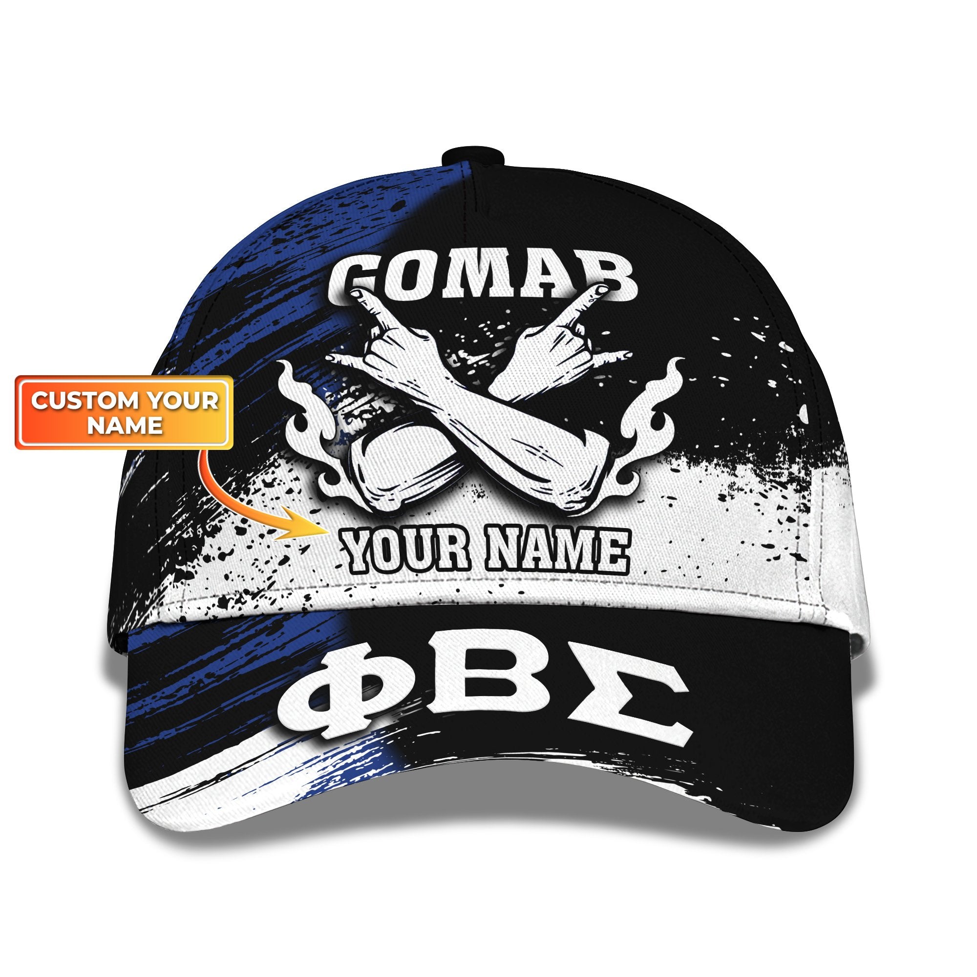 3D Classic Cap Phi Beta Sigma Classic Cap Personalized Name Trucker Hats Custom Hats Gifts For Men & Women