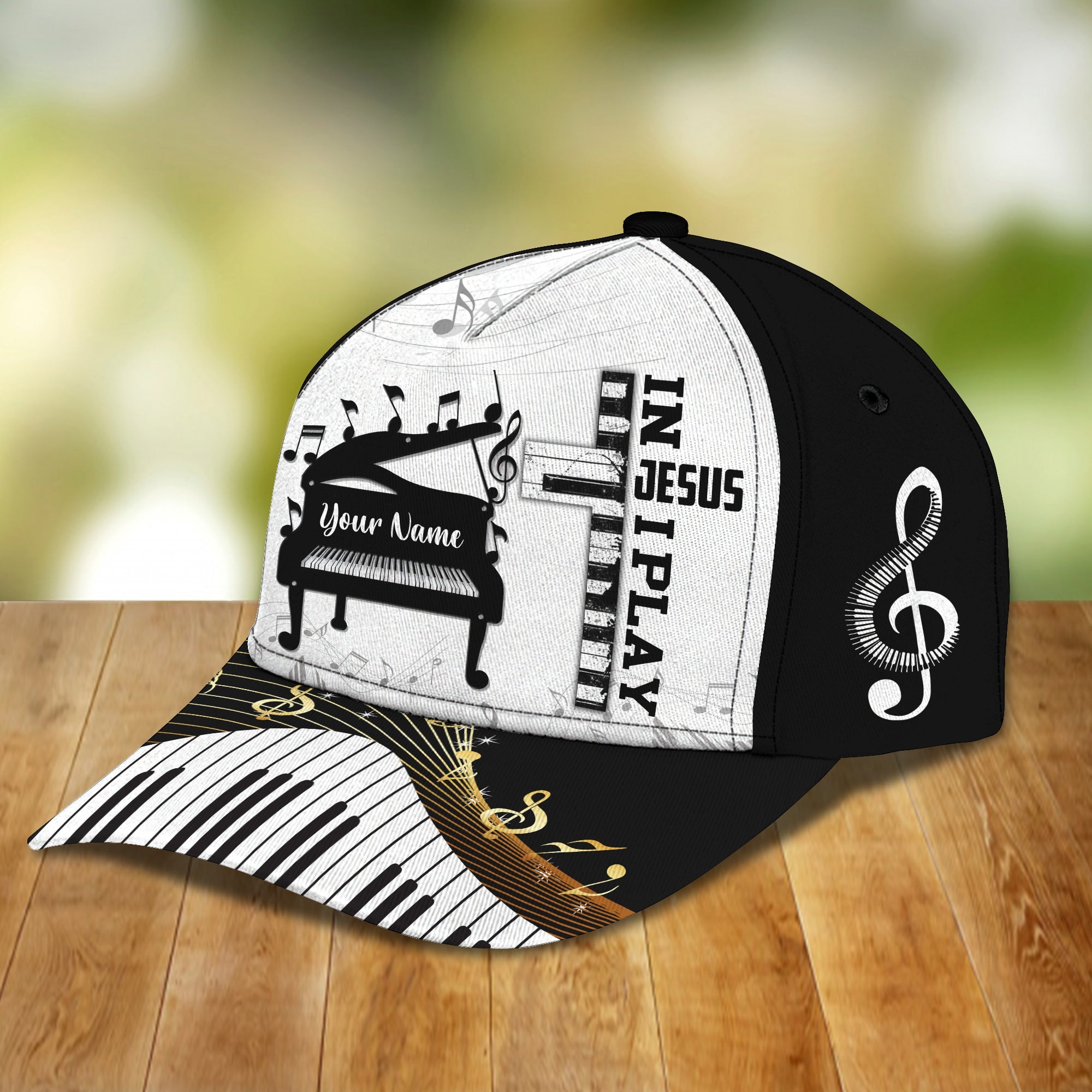 3D Classic Cap Piano 2 Personalized Name Cap Trucker Hats Custom Hats Gifts For Men & Women