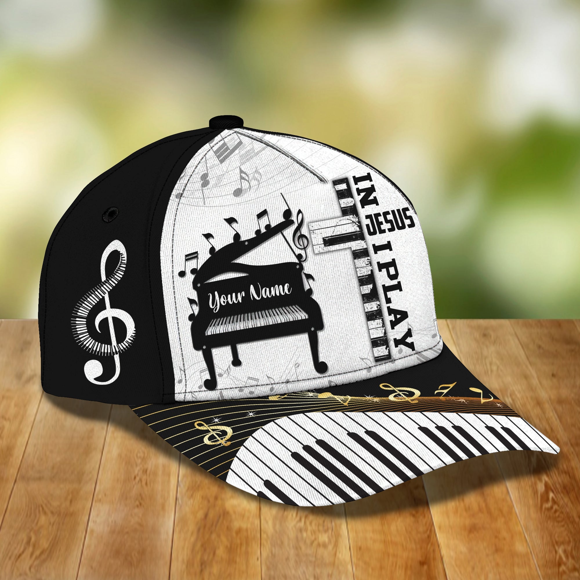 3D Classic Cap Piano 2 Personalized Name Cap Trucker Hats Custom Hats Gifts For Men & Women