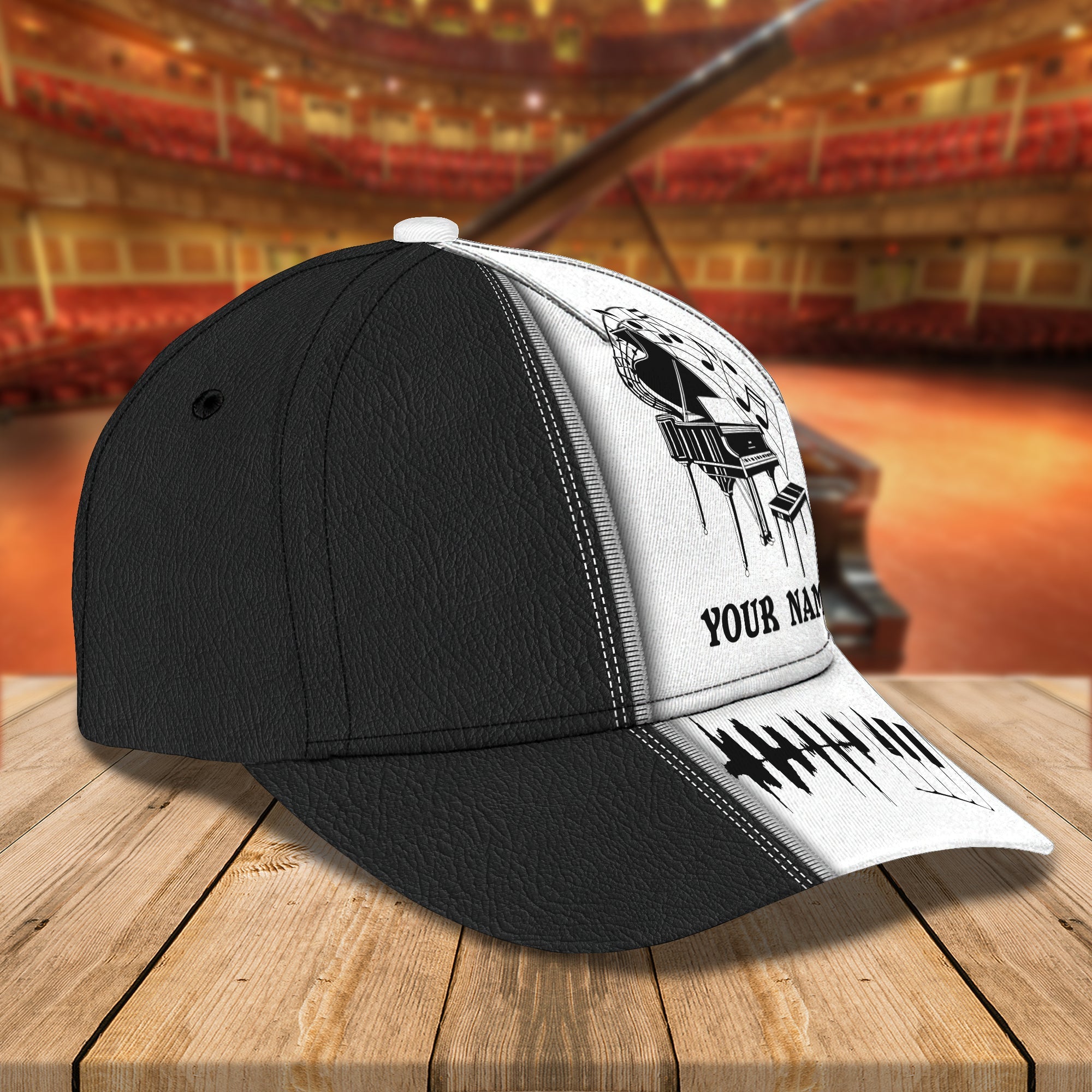 3D Classic Cap Piano 4 Personalized Name Cap 01 Trucker Hats Custom Hats Gifts For Men & Women