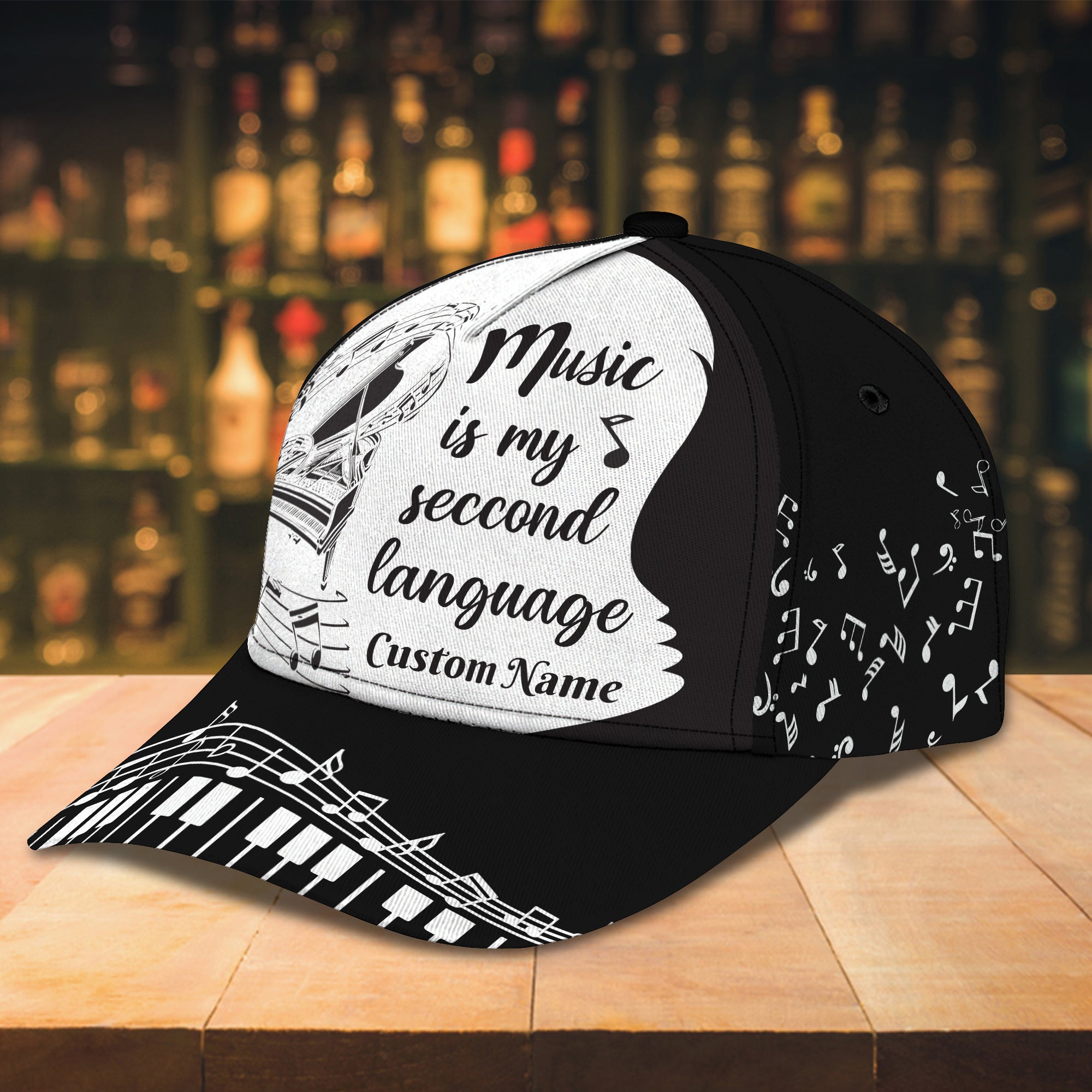 3D Classic Cap Piano Personalized Name Cap 2 Trucker Hats Custom Hats Gifts For Men & Women