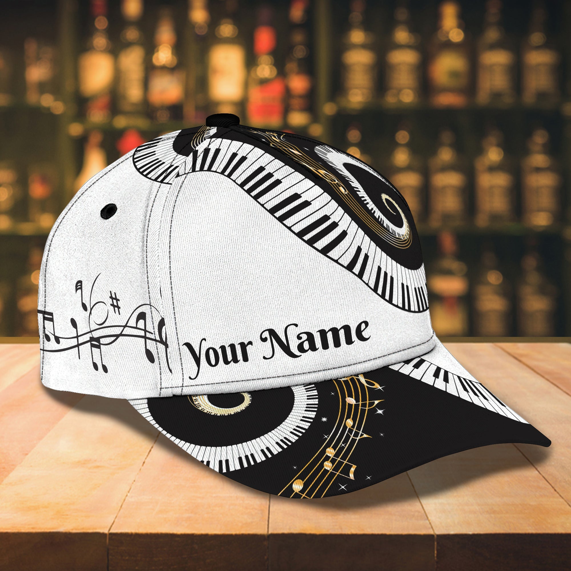 3D Classic Cap Piano Personalized Name Cap 406 Trucker Hats Custom Hats Gifts For Men & Women